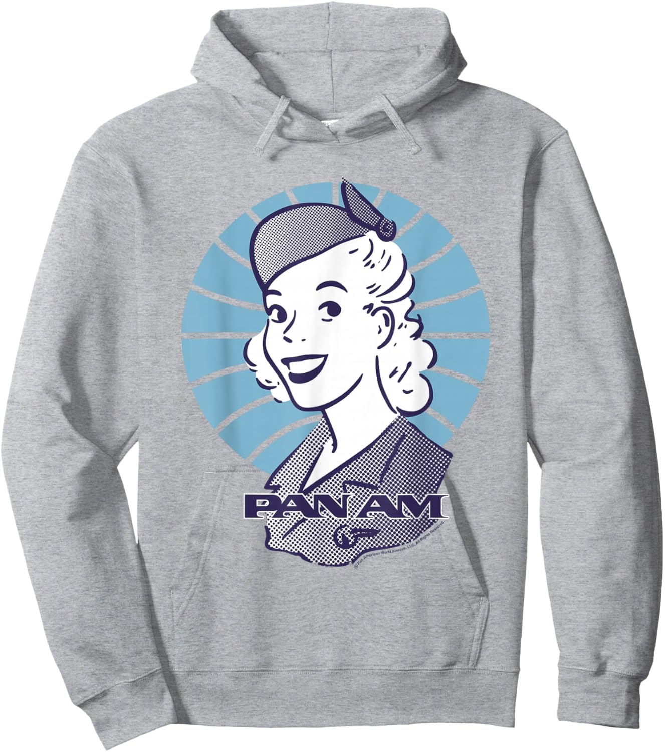 Pan Am Flight Attendant Smile Hoodie - Hoodie | Ash