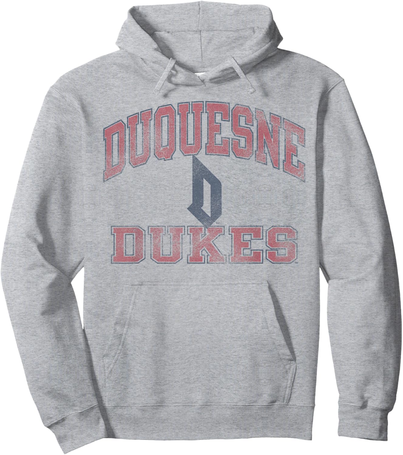 Duquesne Dukes Worn Gray Officially Licensed Hoodie - Hoodie | Ash