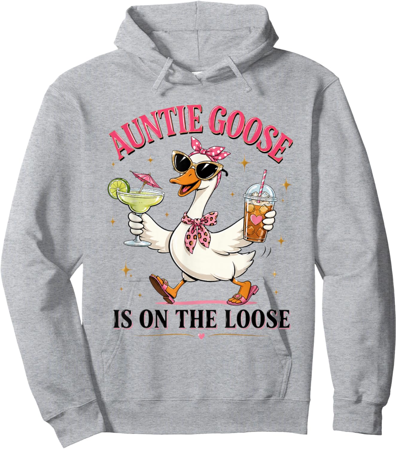Funny Silly Goose Auntie Goose is On The Loose Hoodie - Hoodie | Ash