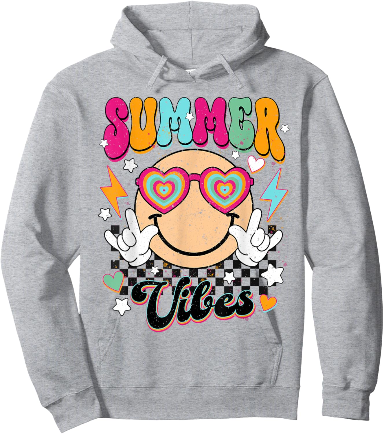 Retro Summer Vibes Men Kids Summer Vacation Hoodie - Hoodie | Ash
