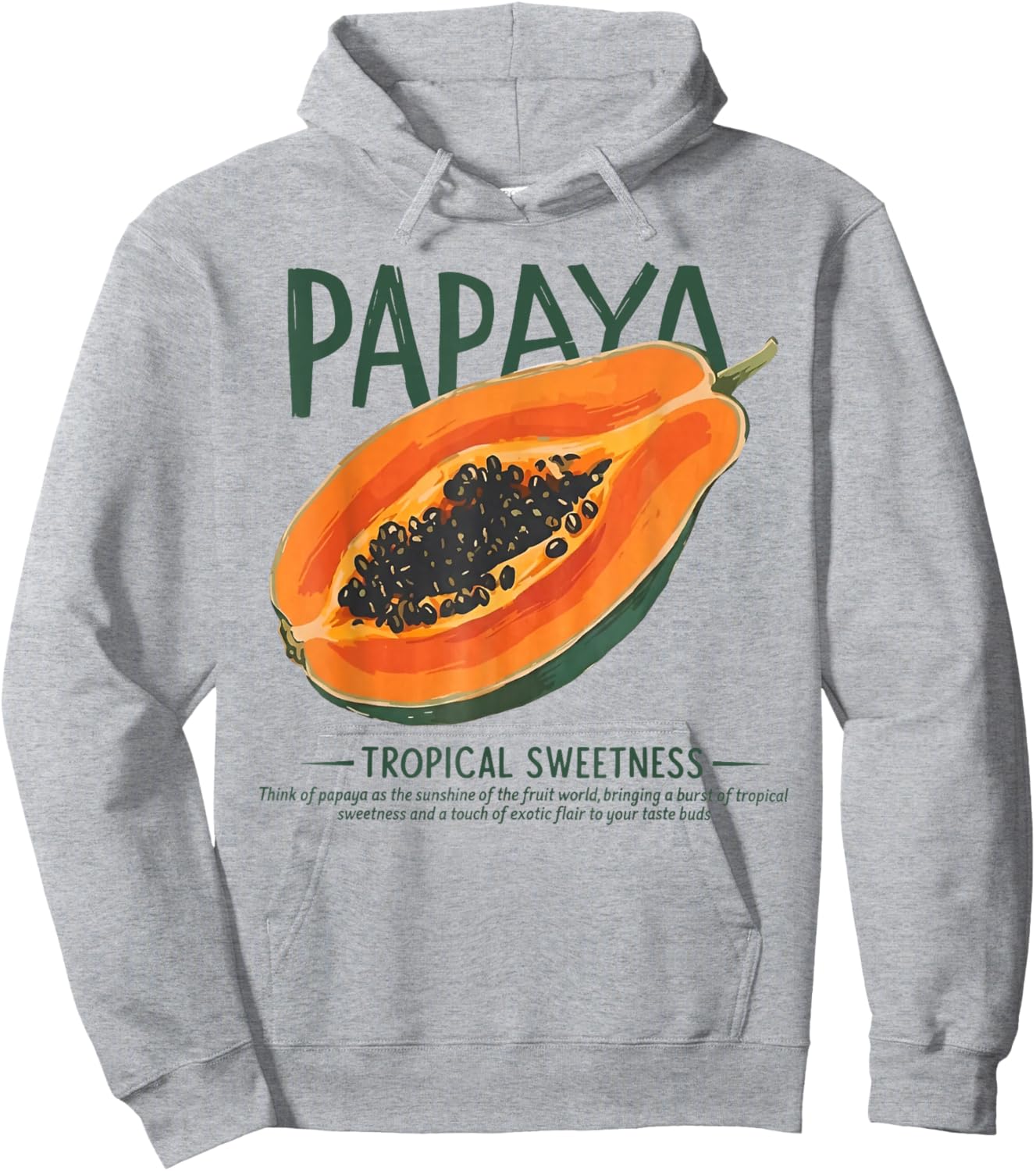 Papaya Tropical Sweetness Hoodie - Hoodie | Ash