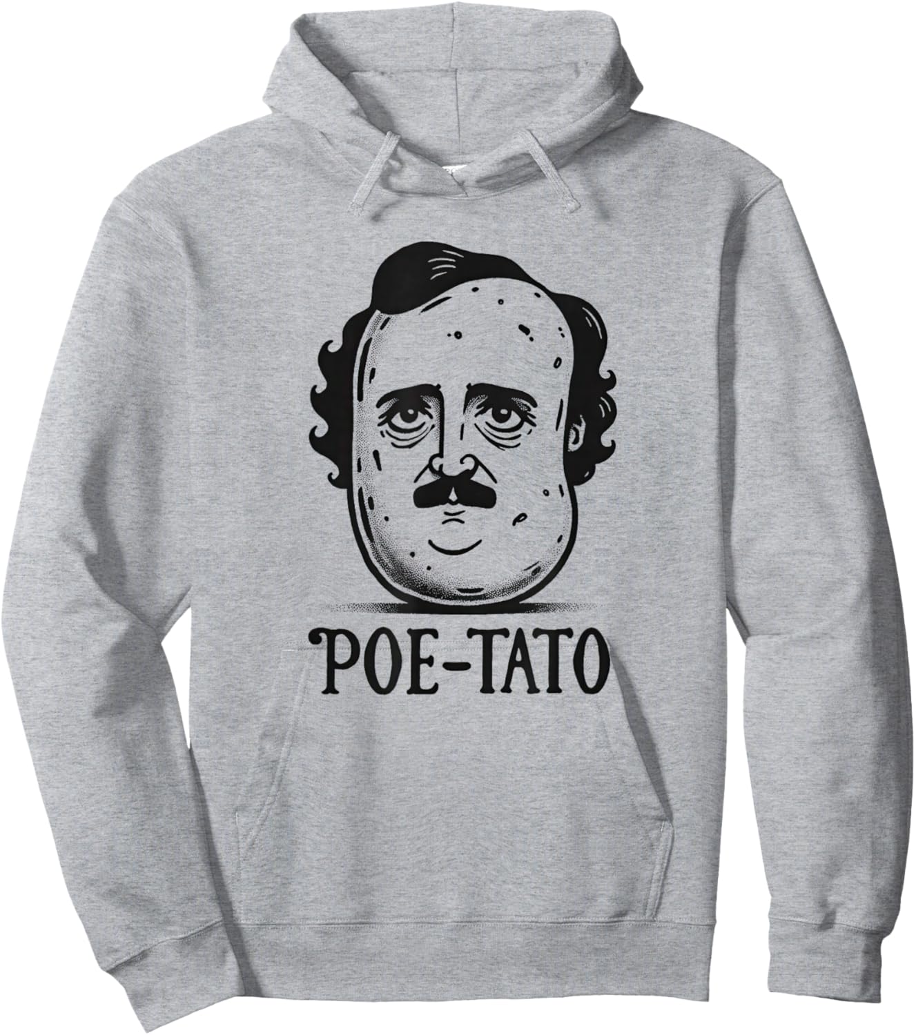 Edgar Allan Poe Poe-Tato Funny Food Pun Hoodie - Hoodie | Ash