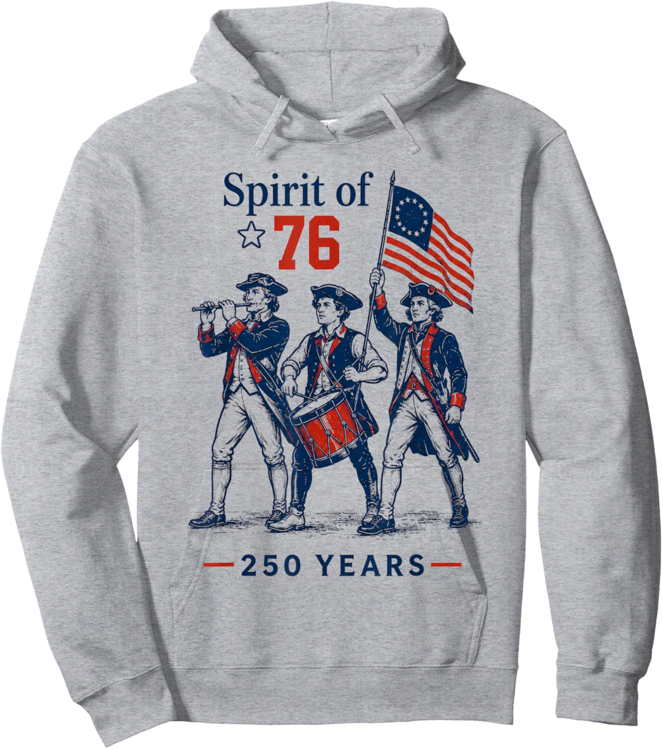 Spirit of 76 Vintage 4th of July Hoodie - Hoodie | Ash