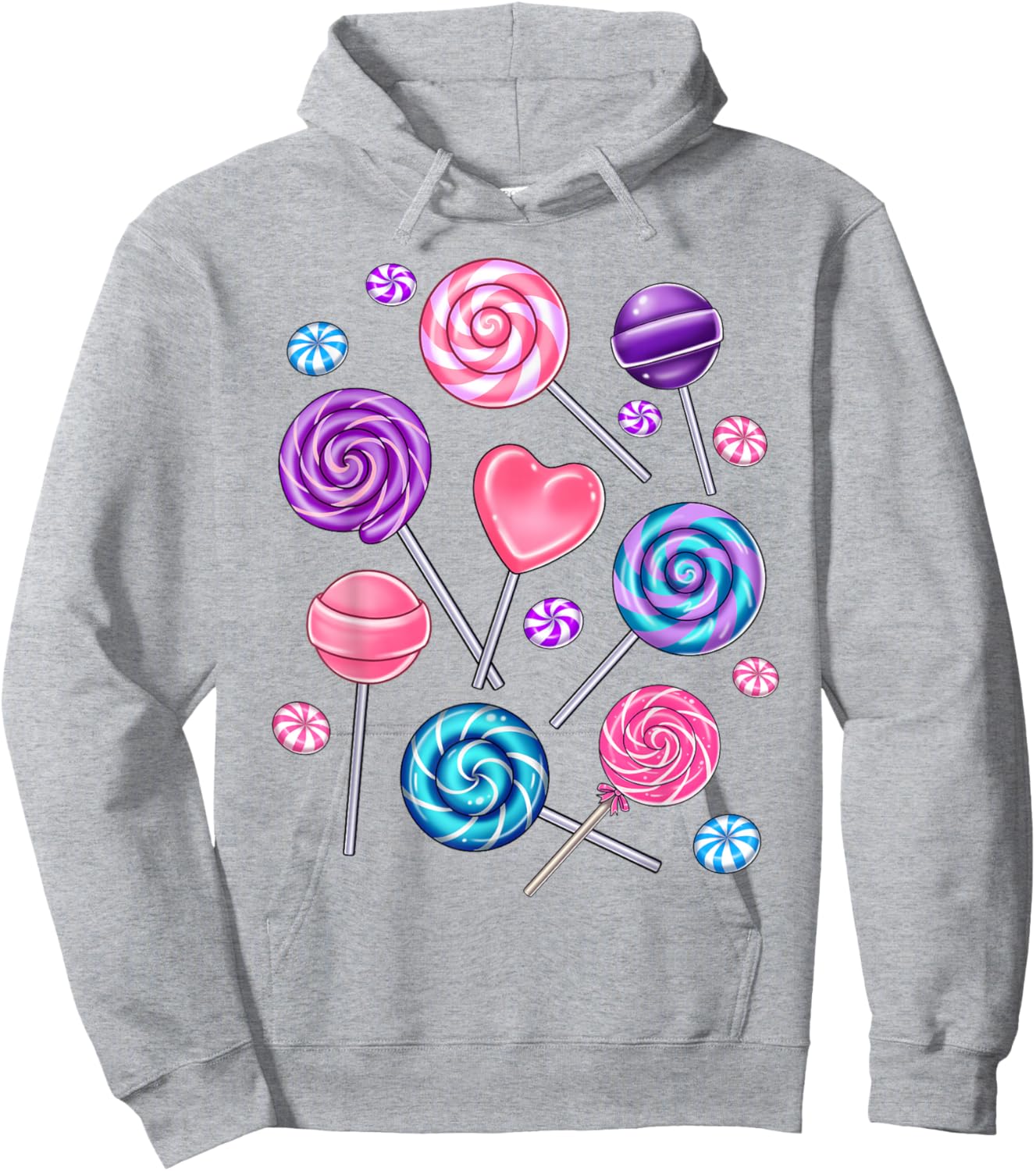Cute Lollipop Candy Design Girl Toddler Kids Hoodie - Hoodie | Ash