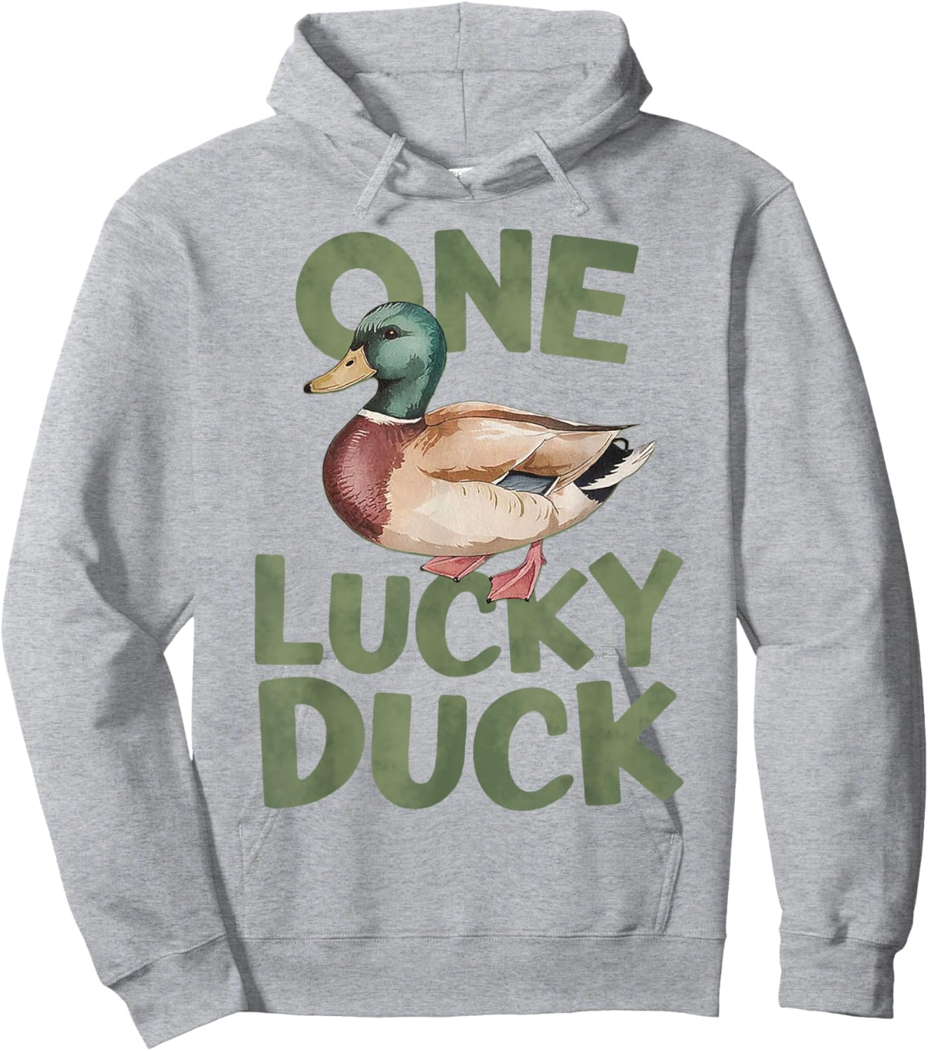 One Lucky Duck Hoodie - Hoodie | Ash