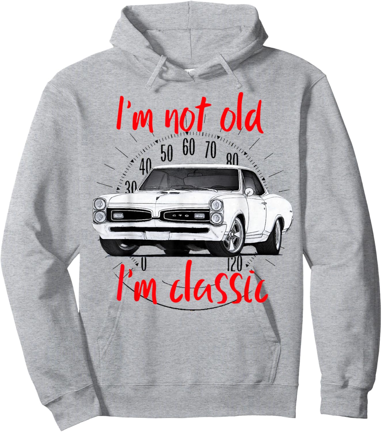 1967 67 GTO Classic Car Old School Muscle Car Hoodie - Hoodie | Ash