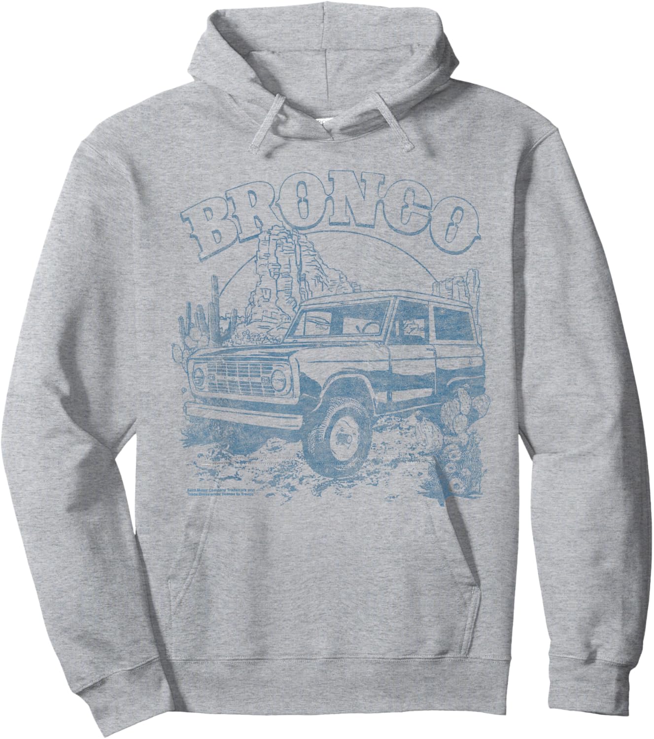 Ford Bronco Desert Blue Mono Hoodie - Hoodie | Ash