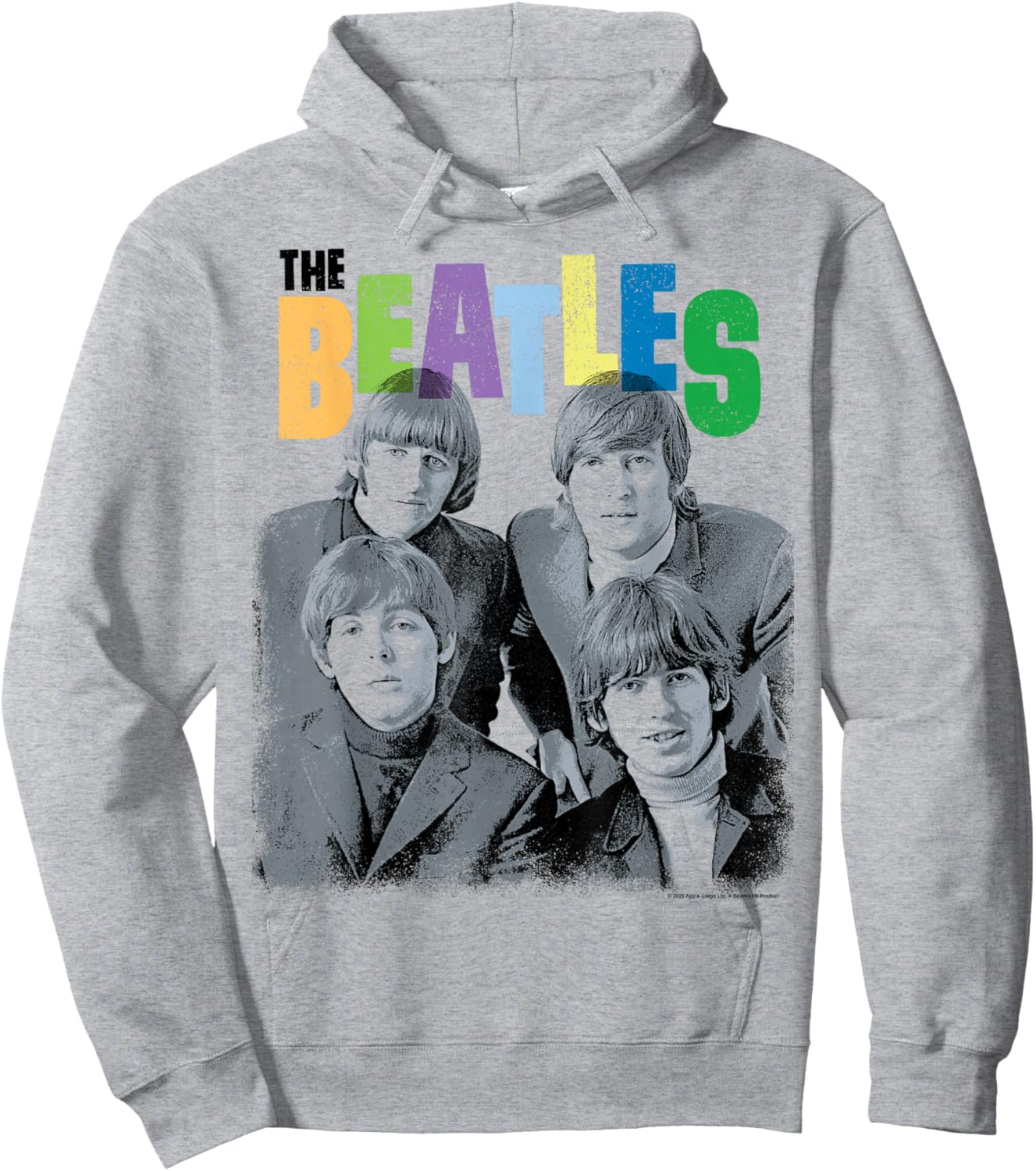 The Beatles -Color Layers Retro Pop Design Hoodie - Hoodie | Ash