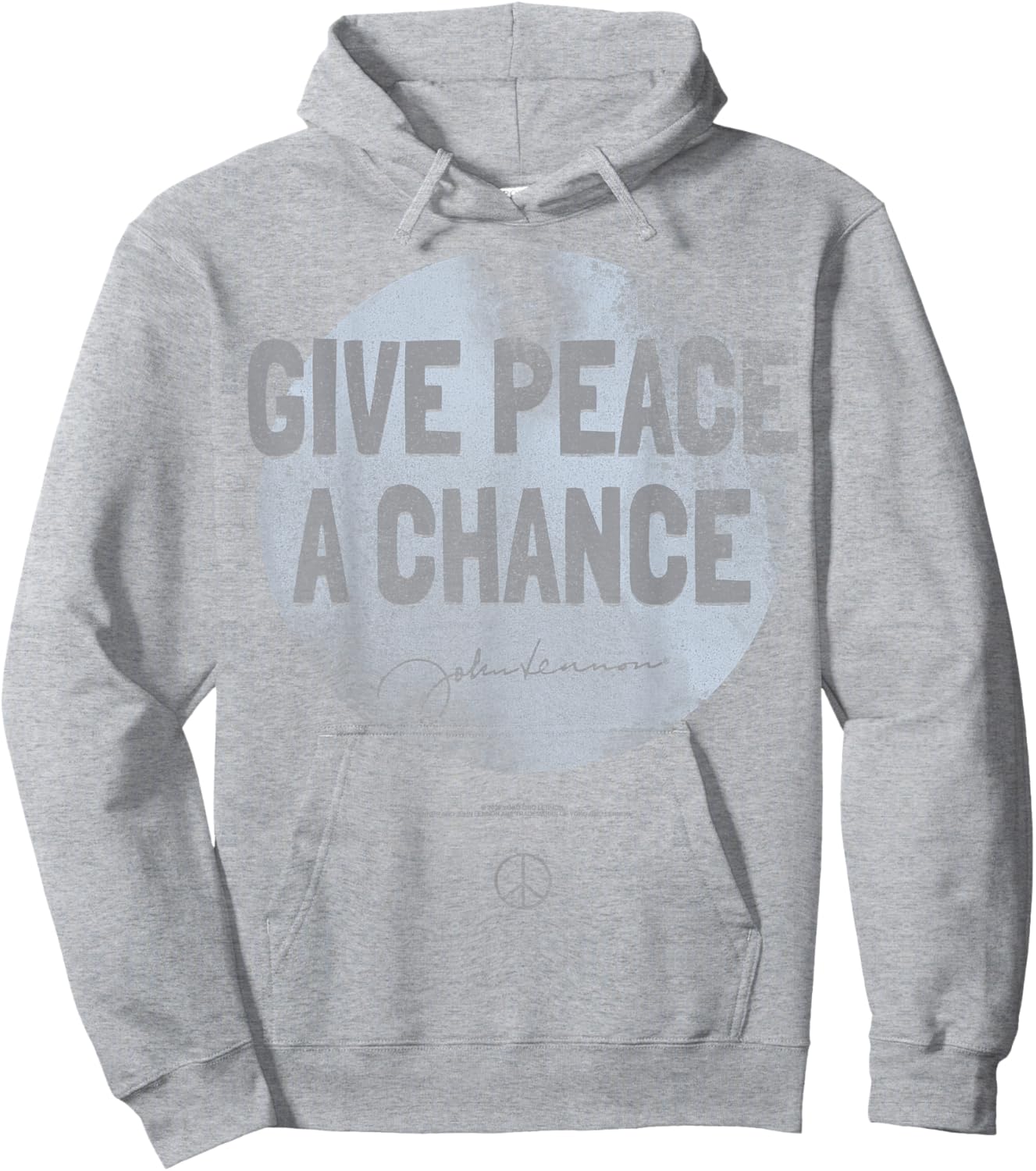Give Peace A Chance Circle Design Hoodie - Hoodie | Ash