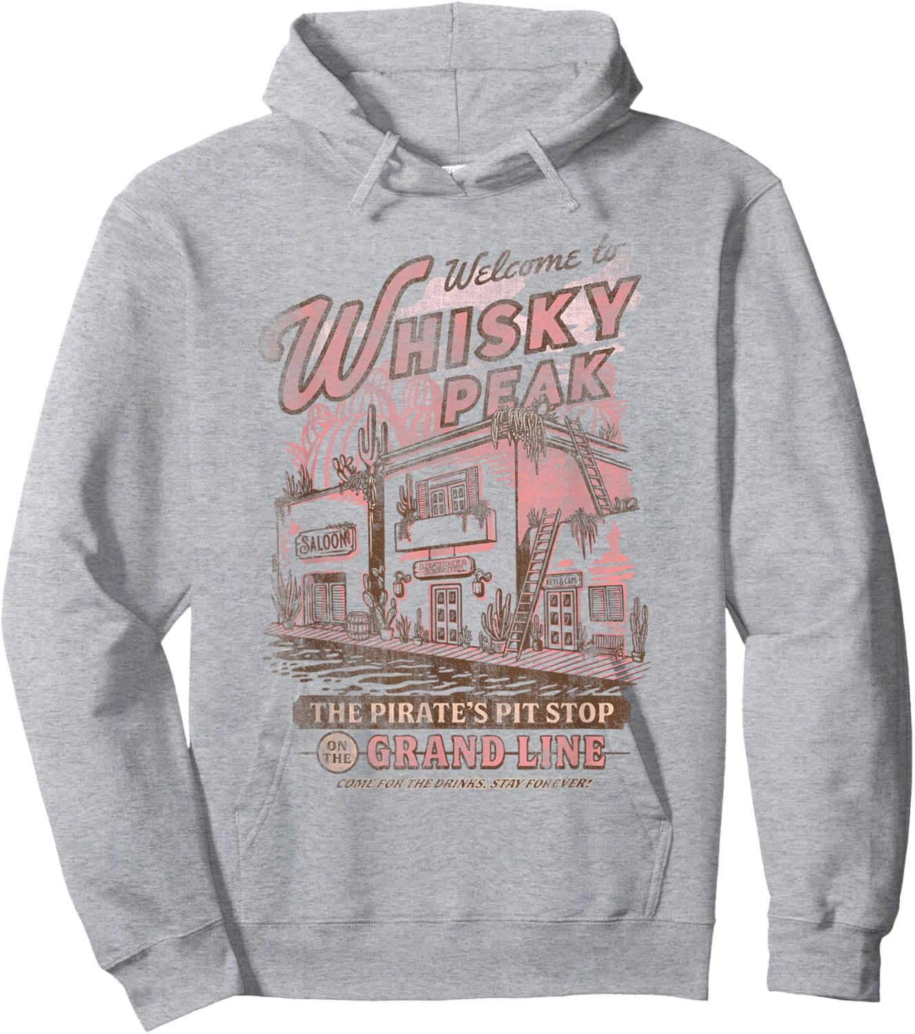 One Piece Welcome to Whisky Peak Hoodie - Hoodie | Ash