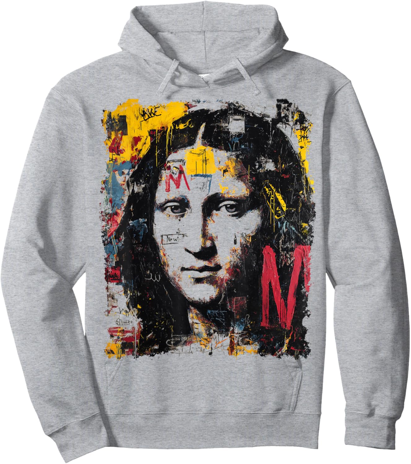 Designer Abstract Art Graphic Hoodie - Hoodie | Ash