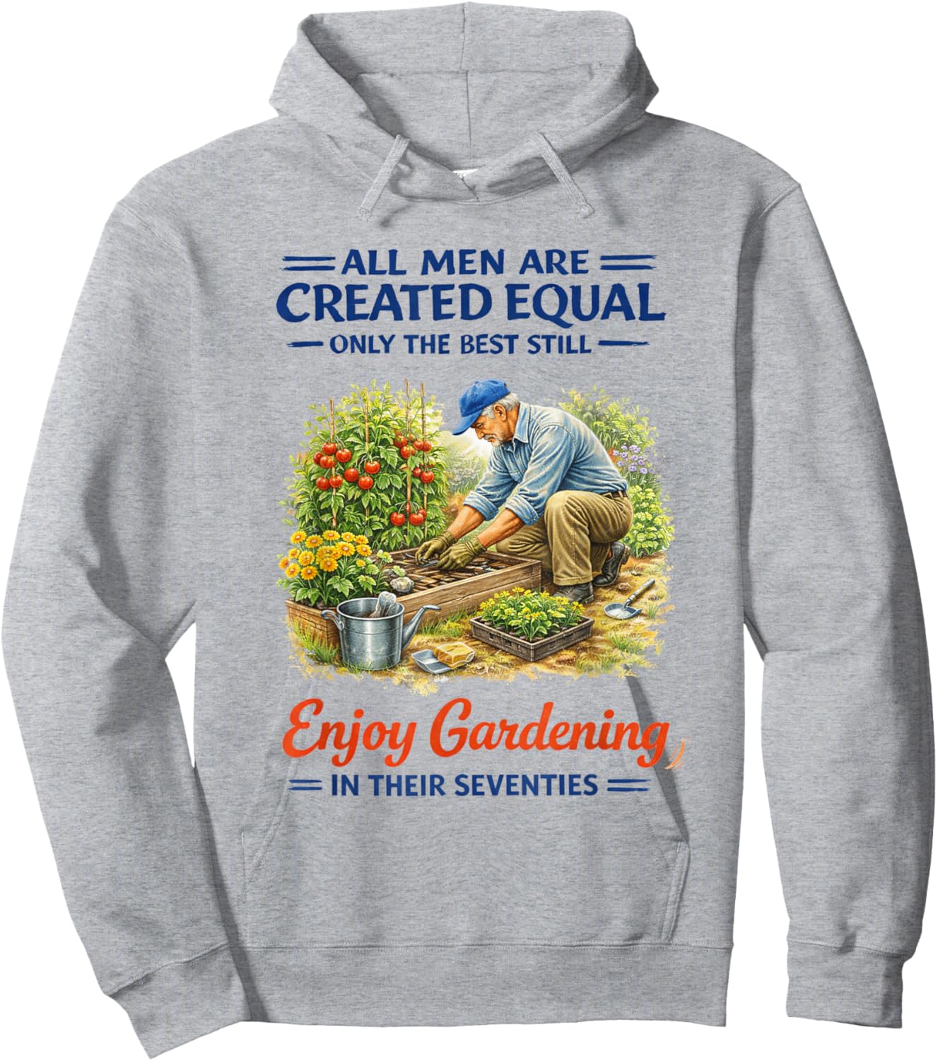 Seventies Men Gardening Gardener Vintage Quote Hoodie - Hoodie | Ash