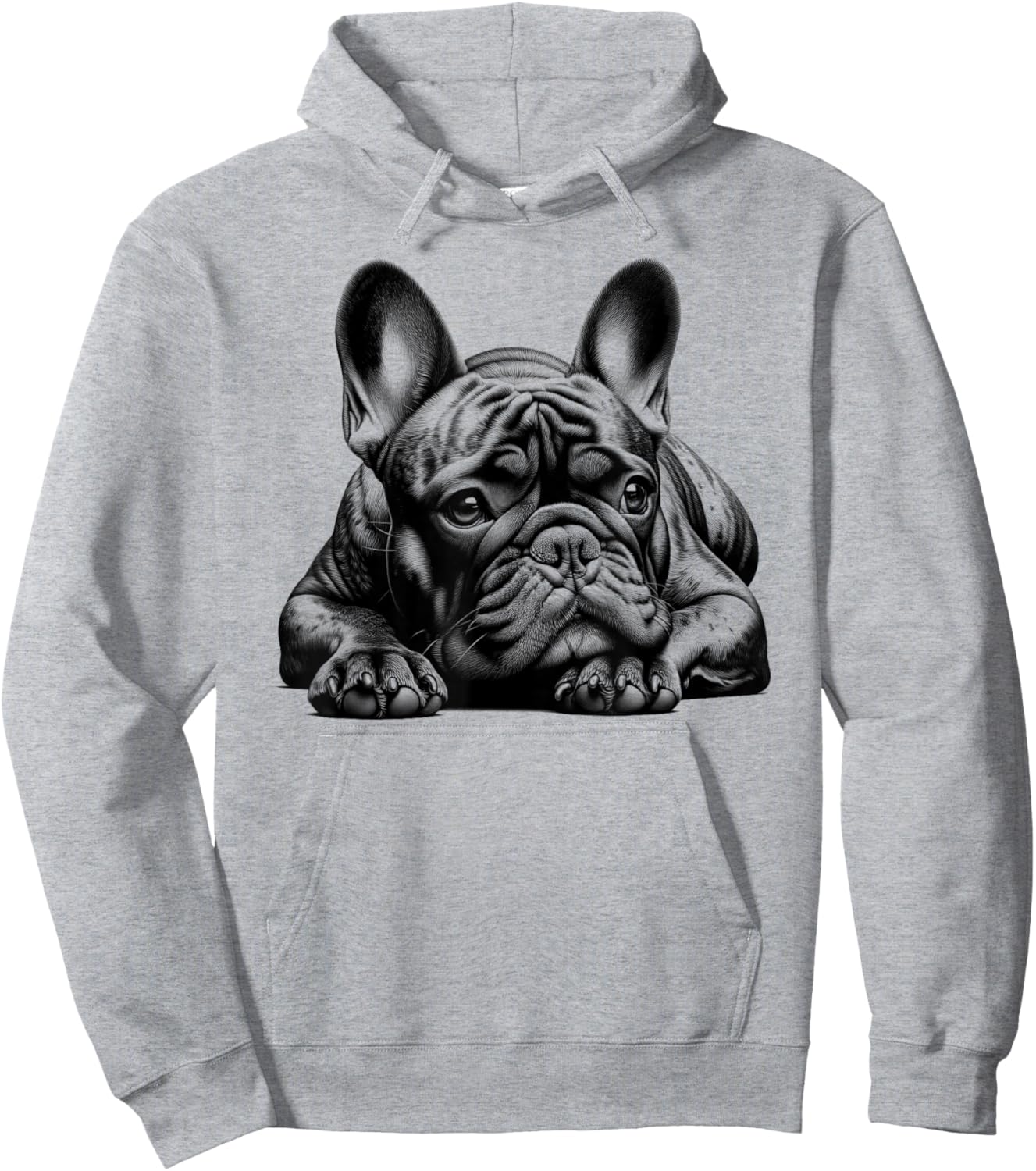 Dreamy French Bulldog in Lying Pose Hoodie - Hoodie | Ash