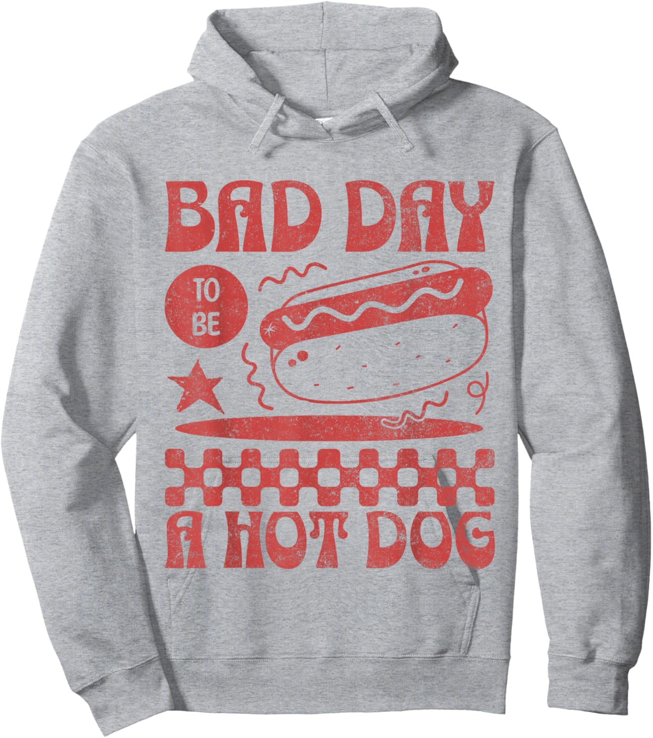 Funny 4th of July Bad Day to Be A Hot Dog Hoodie - Hoodie | Ash