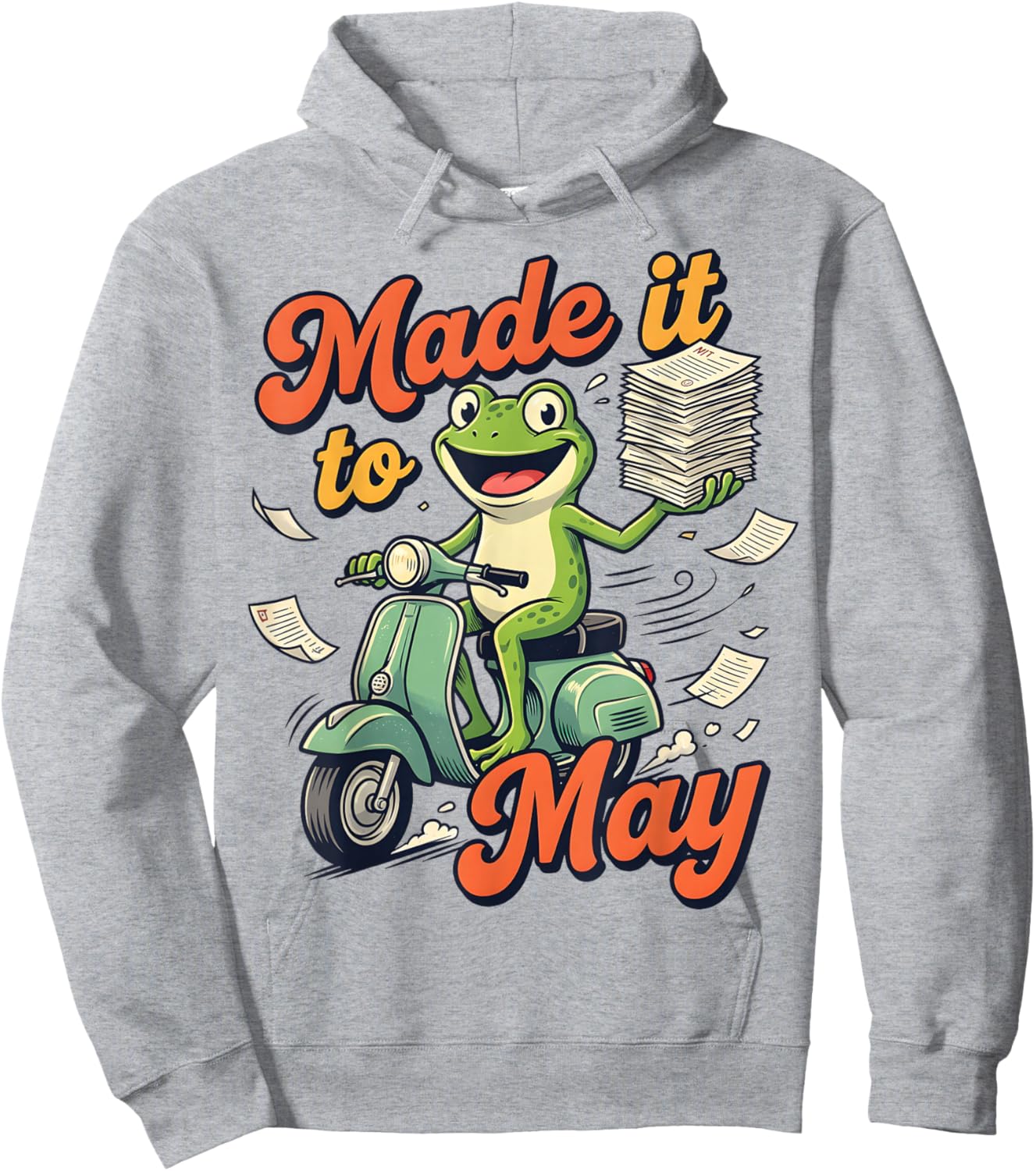 Funny Frog Made It to May Teacher Last Day Hoodie - Hoodie | Ash