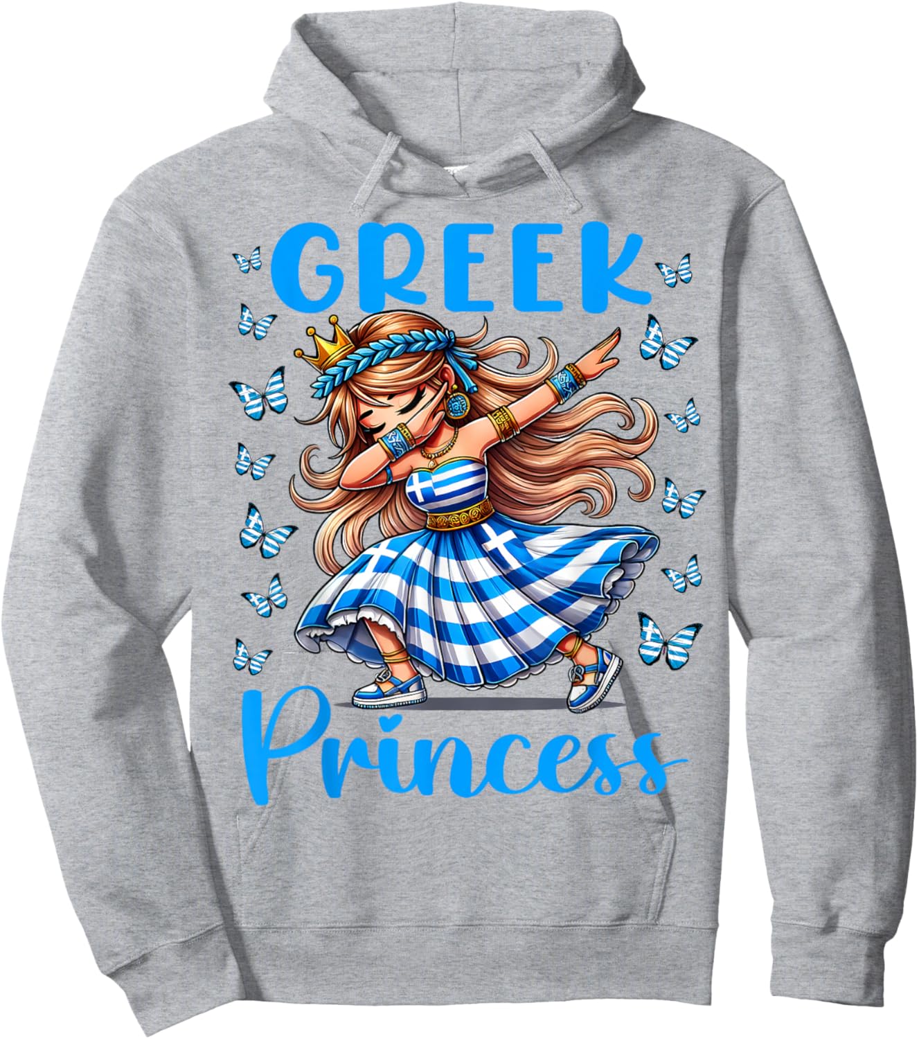 Greek Princess Dabbing for girls & kids Hoodie - Hoodie | Ash