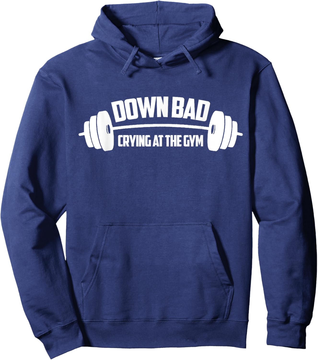 Down Bad, Crying At The Gym Hoodie - Hoodie | Navy