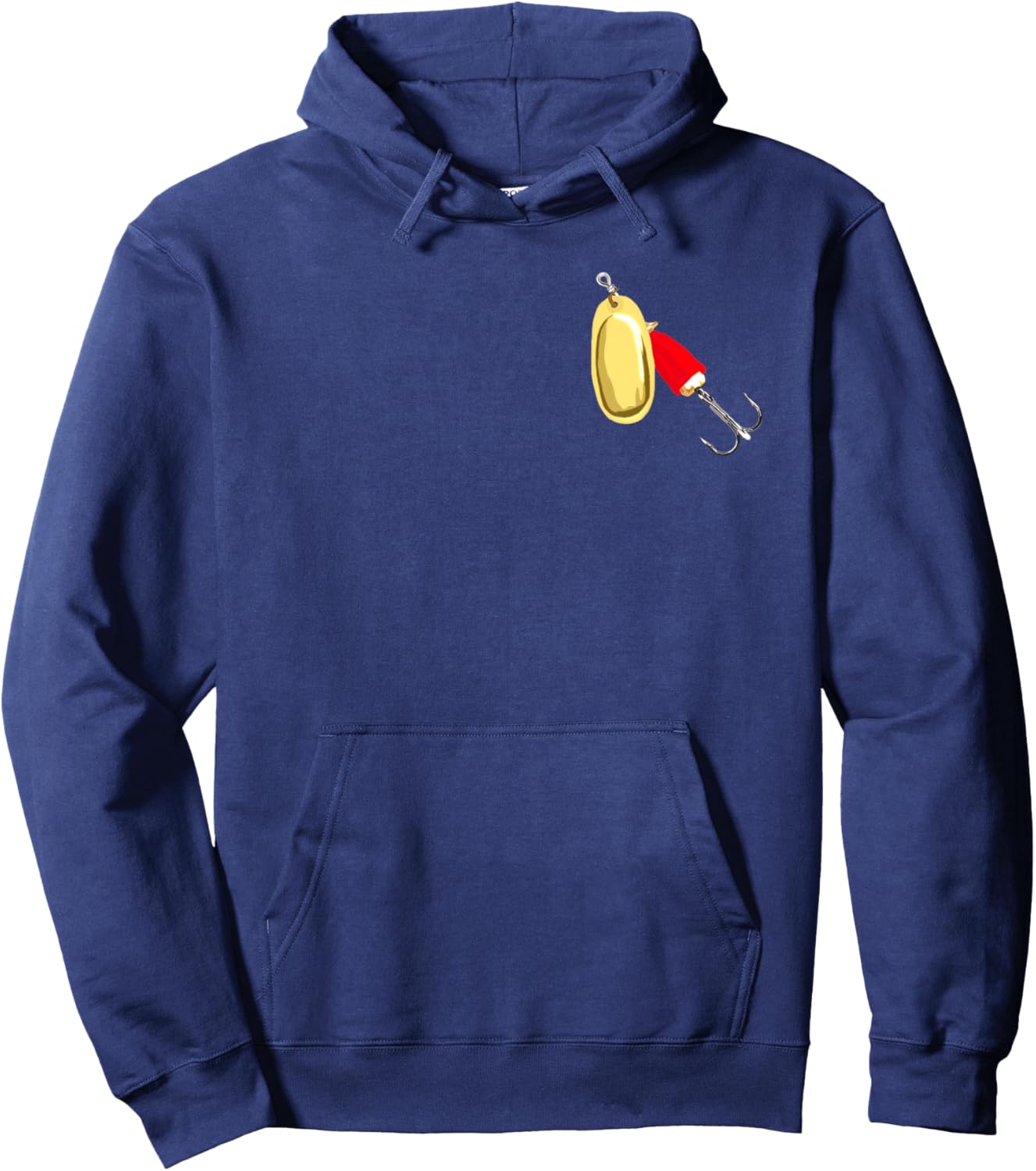 Spinning Fishing Lure Angler Vintage Fisherman Hoodie - Hoodie | Navy