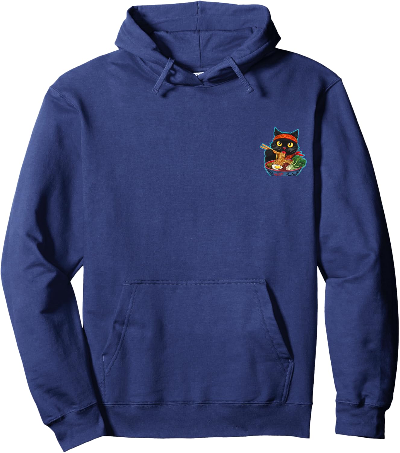 Cat Ramen Noodle Japanese Manga Cat Hoodie - Hoodie | Navy