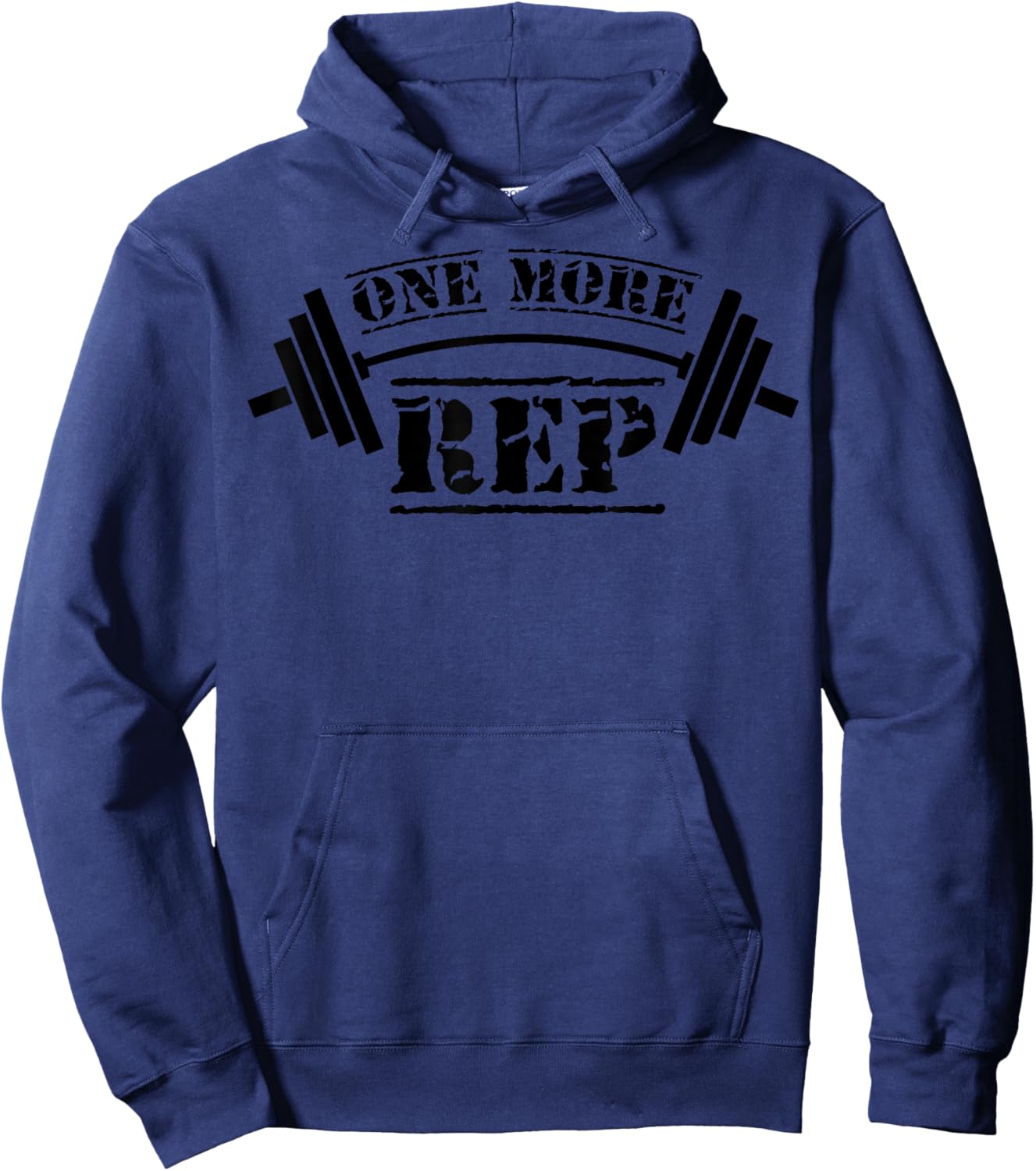 One More Rep Gym Motivational Workout Fitness Hoodie - Hoodie | Navy