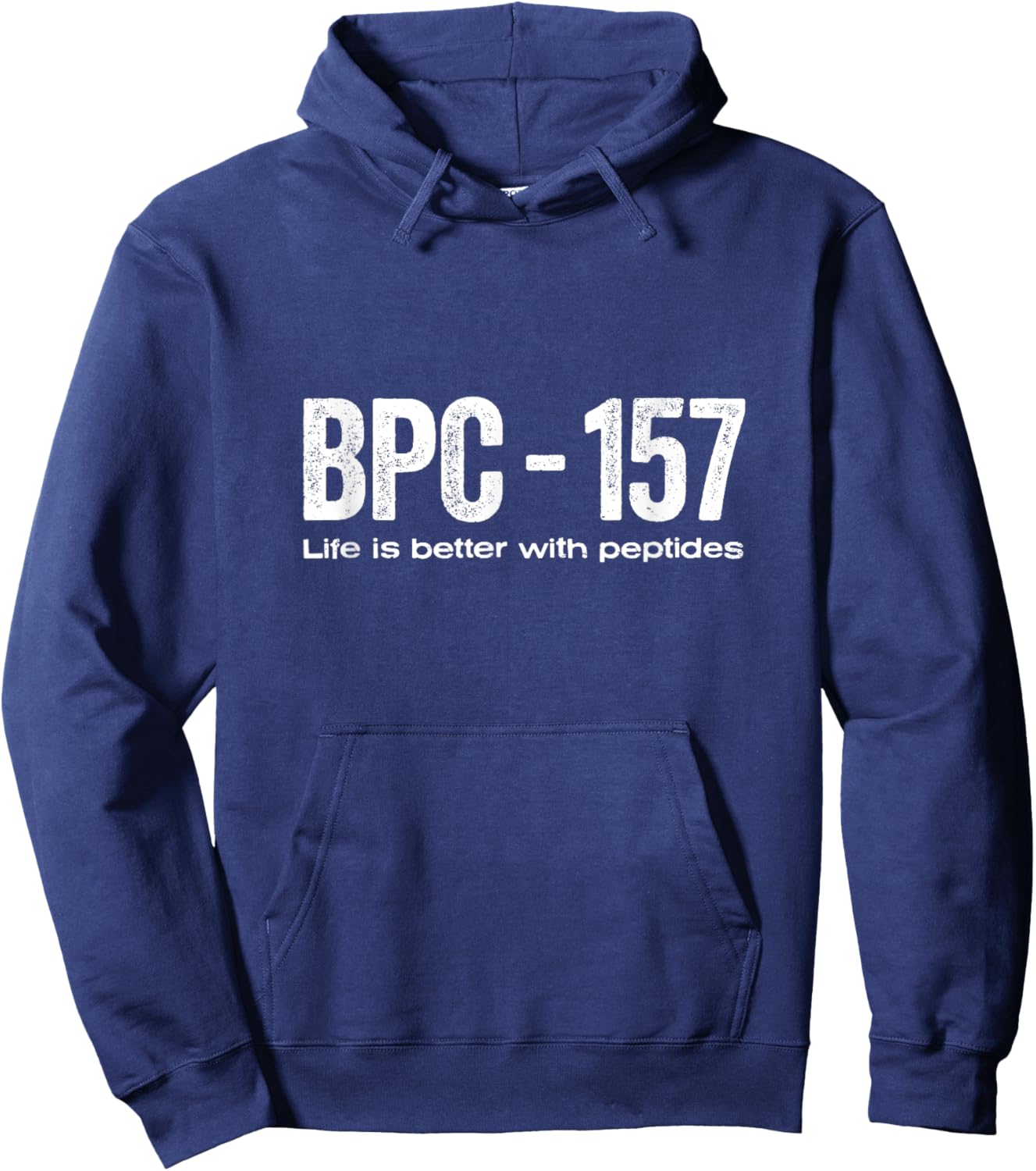 BPC 157 Peptide - Peptide and Wellness Merch Hoodie - Hoodie | Navy