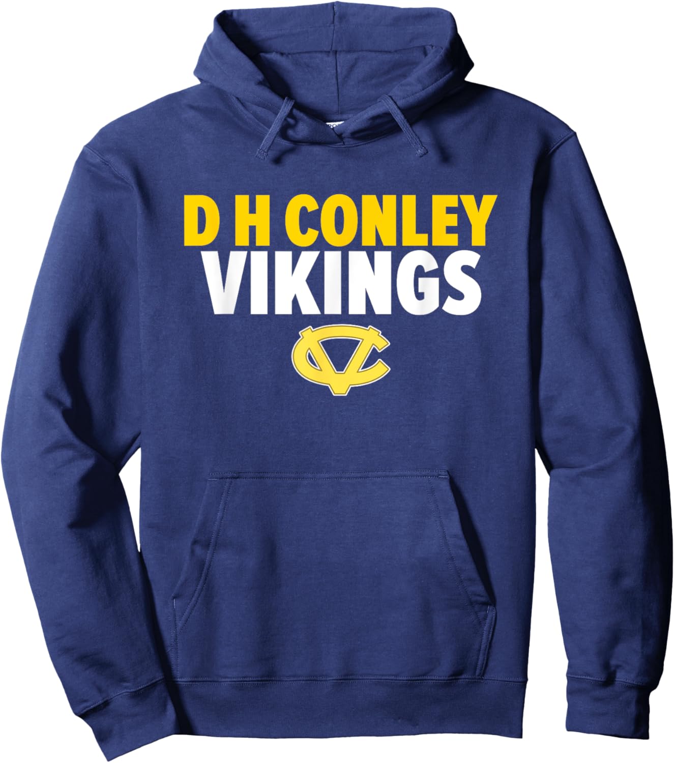 D H Conley Vikings Logo Bold HS Hoodie - Hoodie | Navy