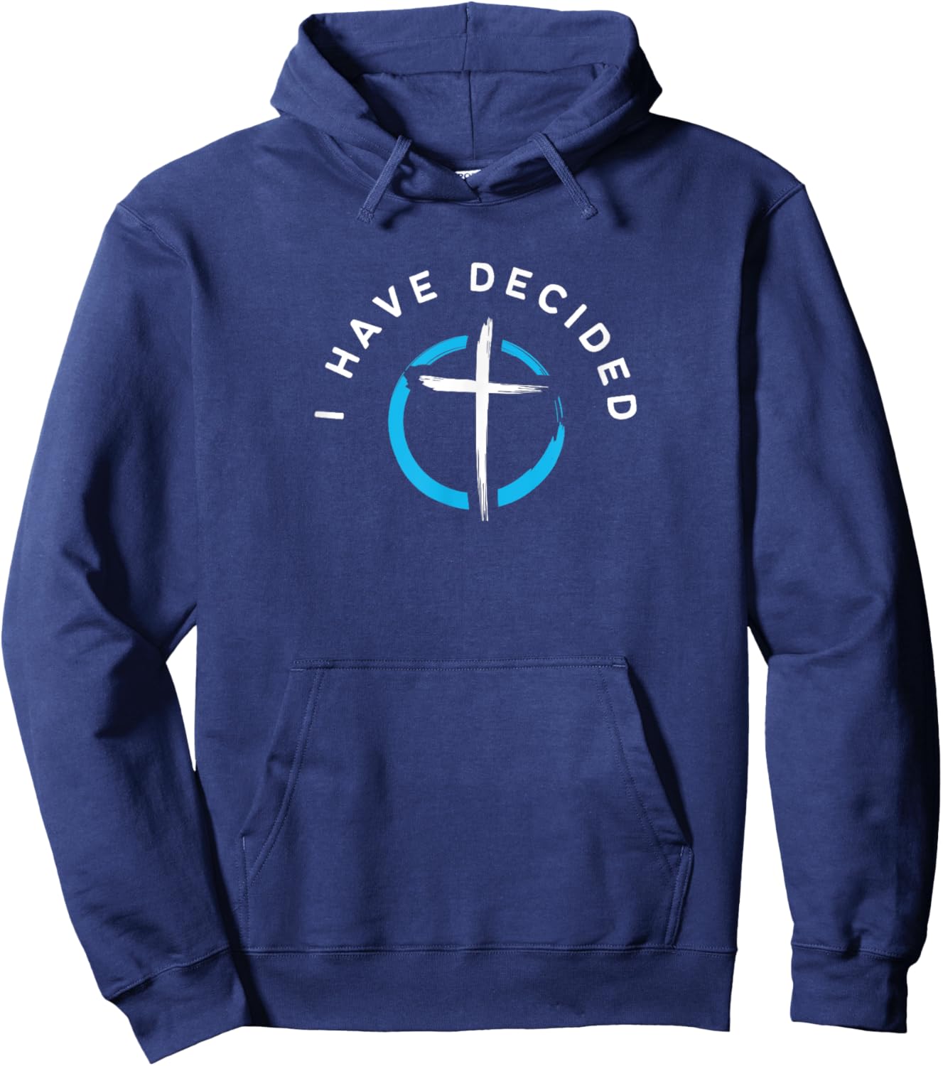I Have Decided Baptism Cross Hoodie - Hoodie | Navy