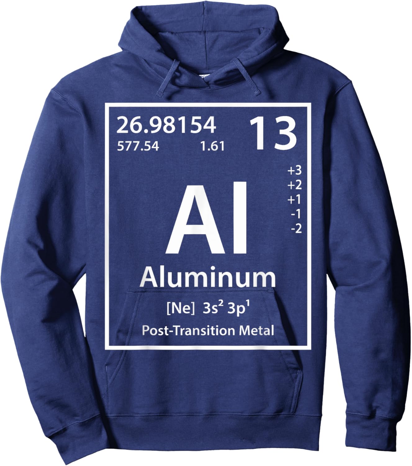 Funny Aluminum Chemical Element Periodic Table Hoodie - Hoodie | Navy