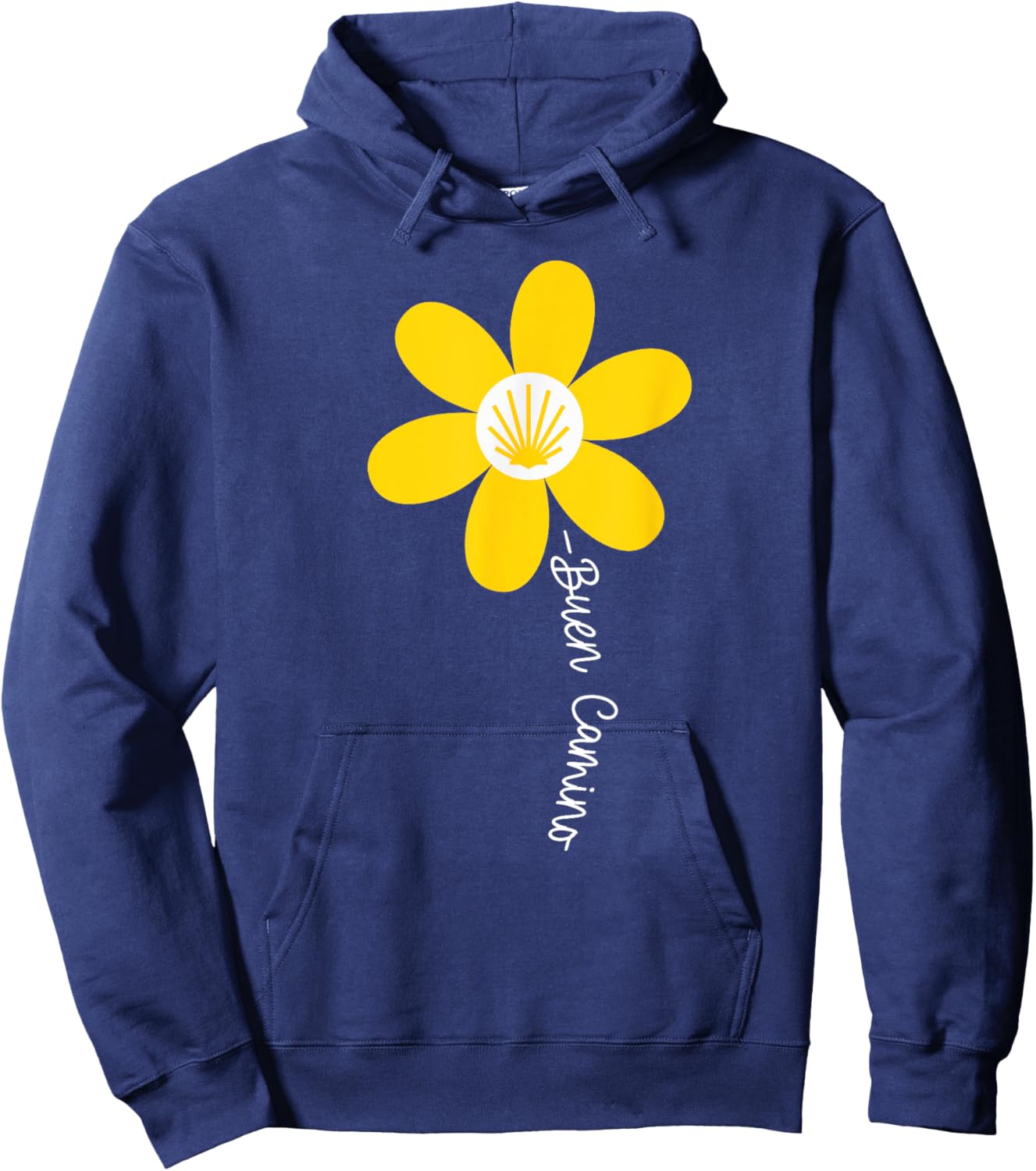BUEN CAMINO Pilgrim Feminine Daisy Shell Hoodie - Hoodie | Navy
