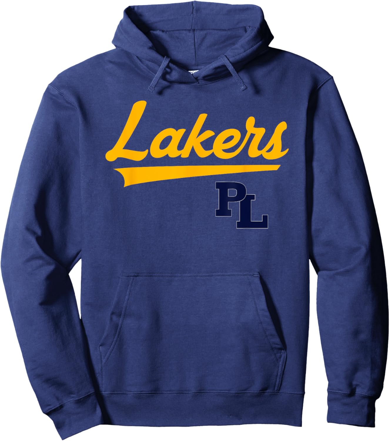 Prior Lake Lakers Logo Vintage Swoosh HS Hoodie - Hoodie | Navy