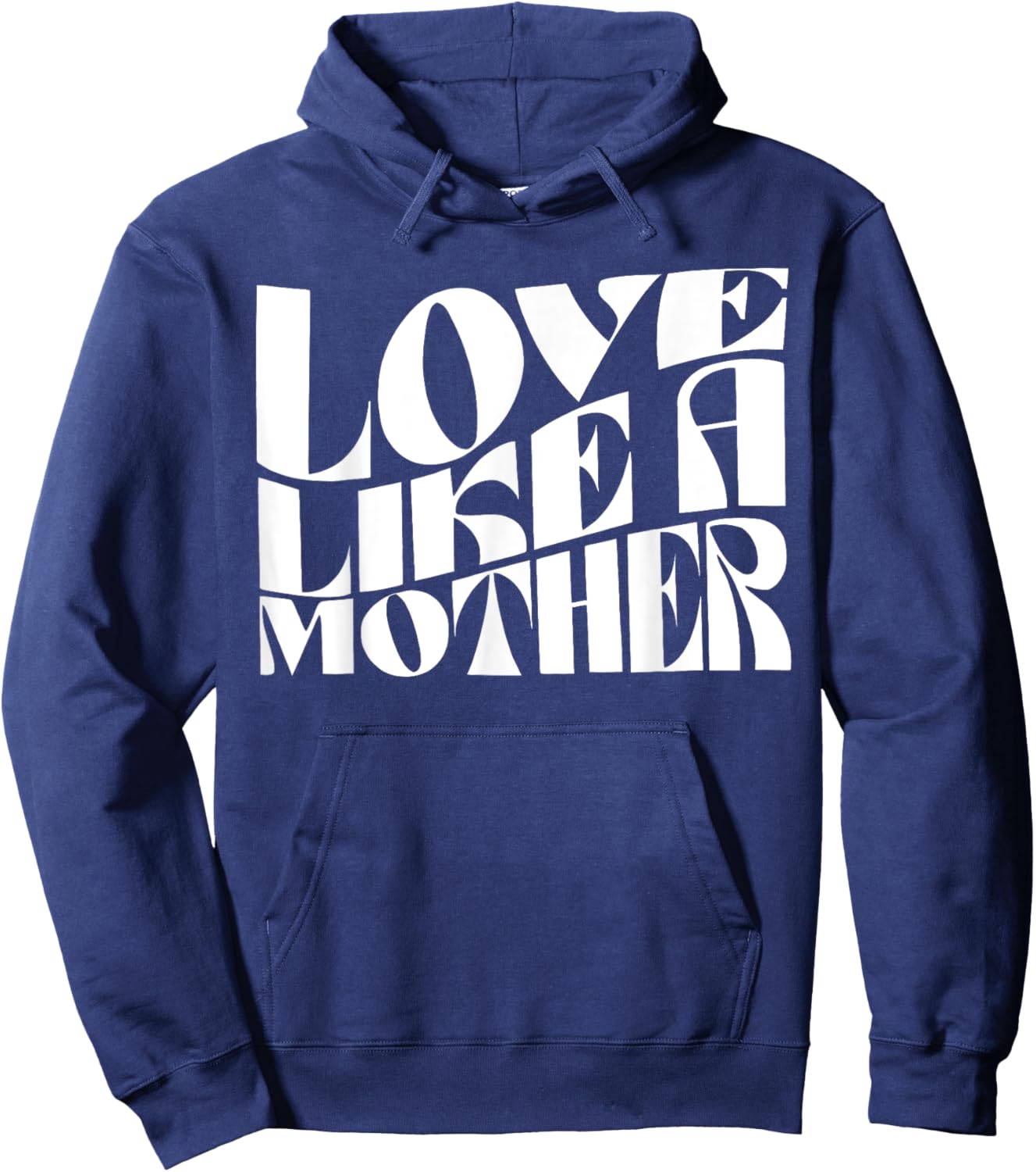 Retro Love Like a Mother Funny Hoodie - Hoodie | Navy
