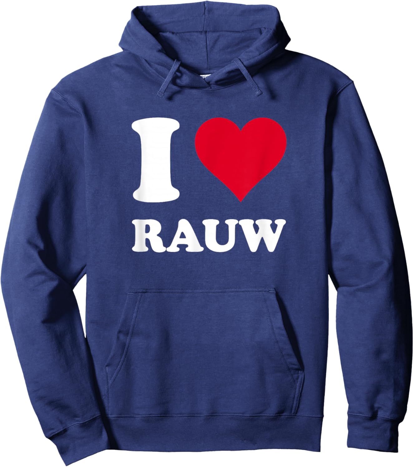 Red Heart I Love Rauw Hoodie - Hoodie | Navy