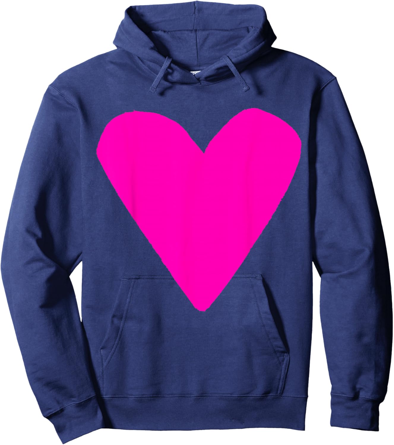 Pink Heart Black Hoodie - Hoodie | Navy