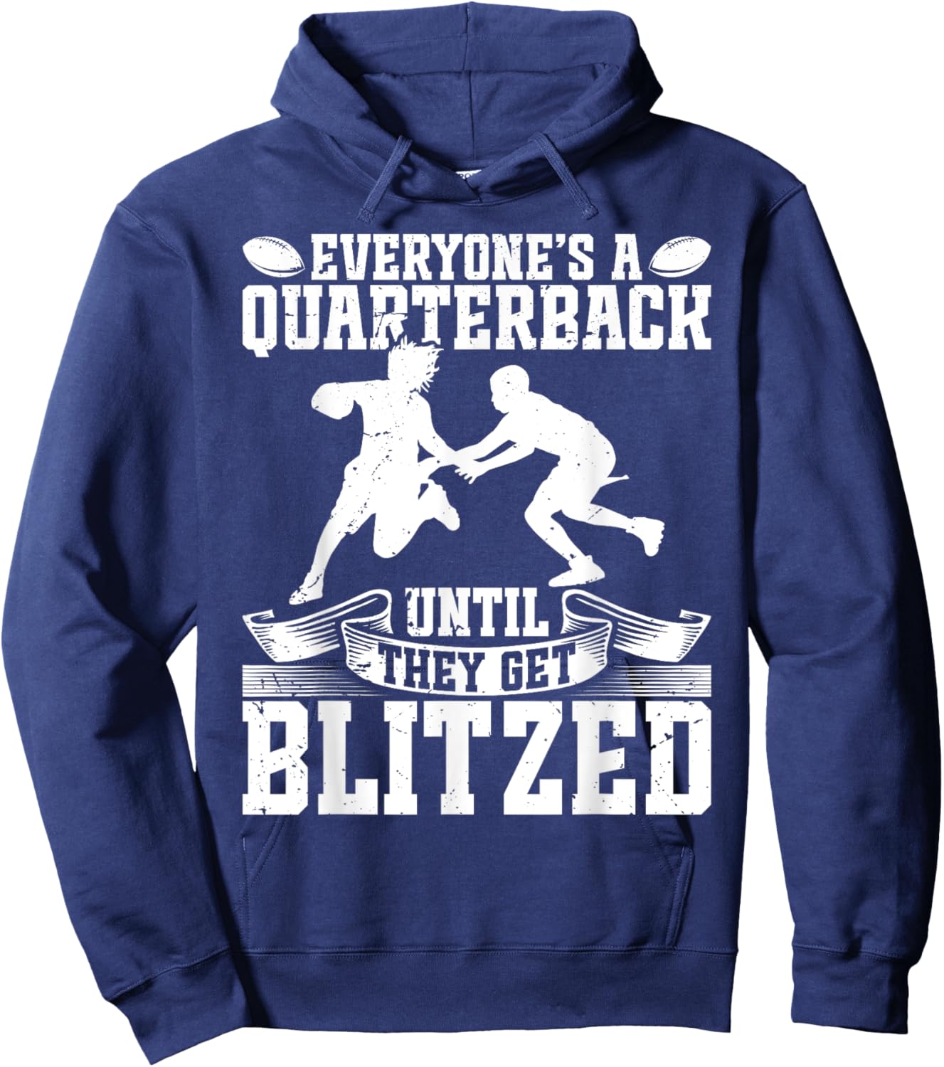 Flag Football Quarterback Hoodie - Hoodie | Navy