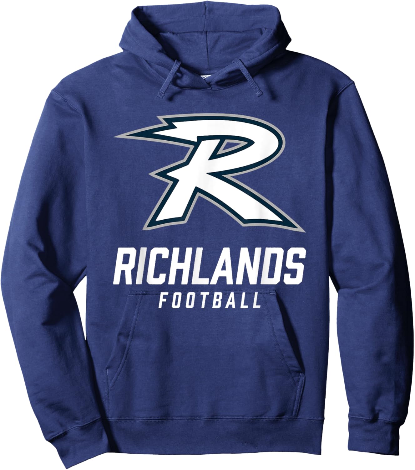 Richlands Tornadoes Logo Football Team HS Hoodie - Hoodie | Navy