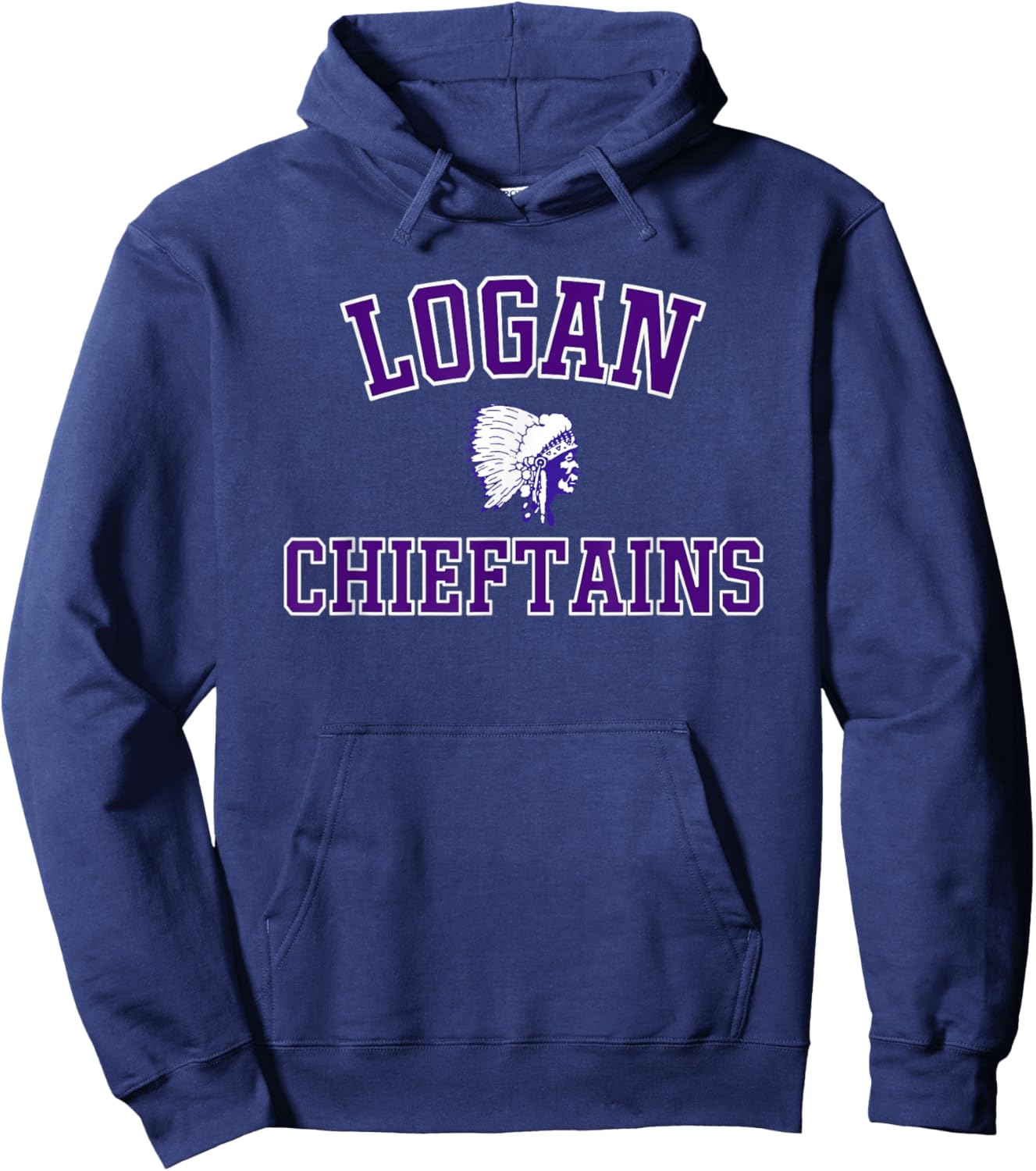 Logan Chieftains Logo Varsity HS Hoodie - Hoodie | Navy
