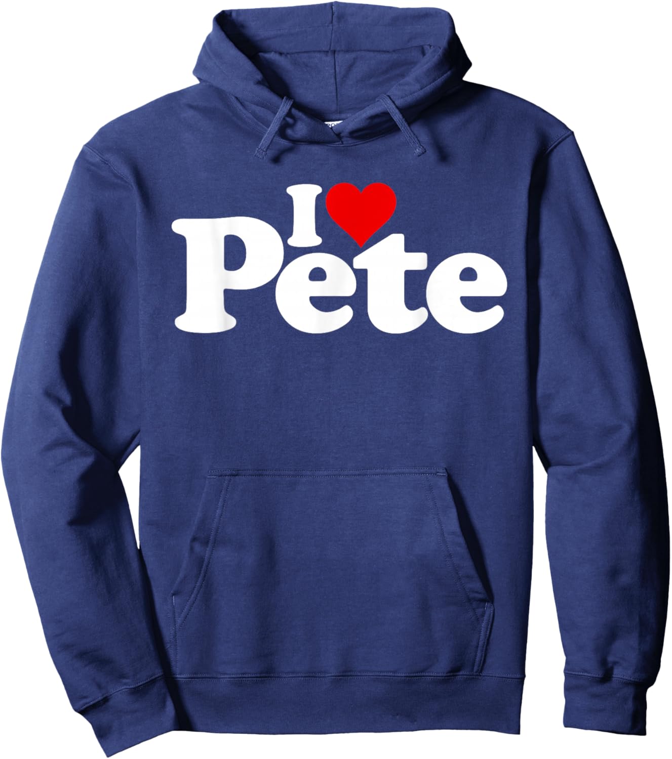 I Love Heart Pete Peter Name on a Hoodie - Hoodie | Navy
