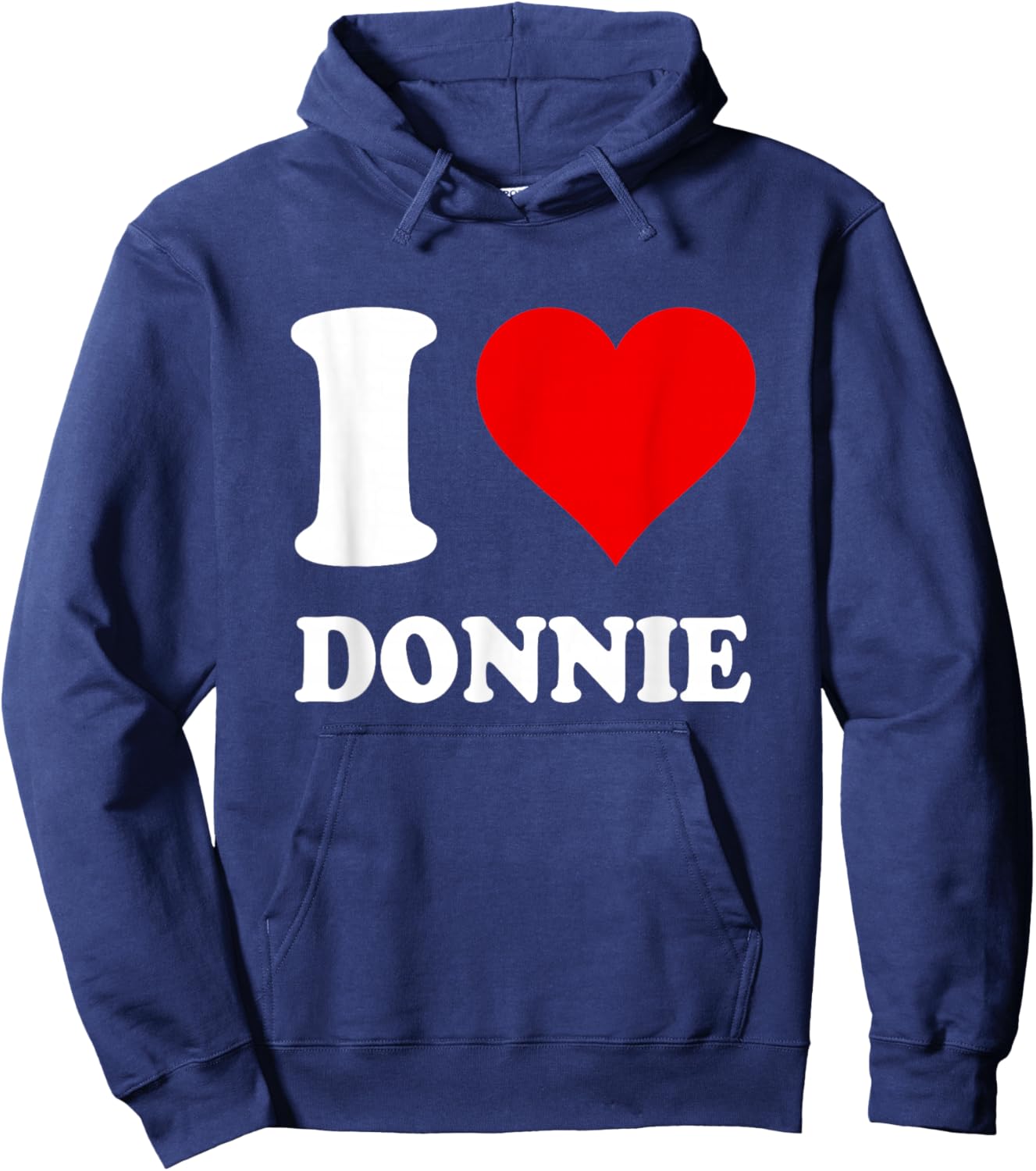 Red Heart I Love Donnie Hoodie - Hoodie | Navy