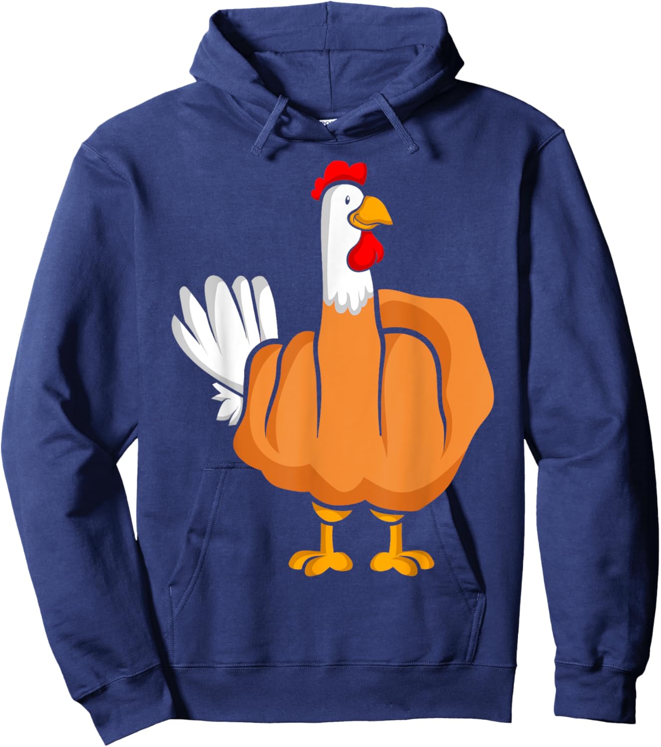 Middle Finger Chicken Rooster Hoodie - Hoodie | Navy