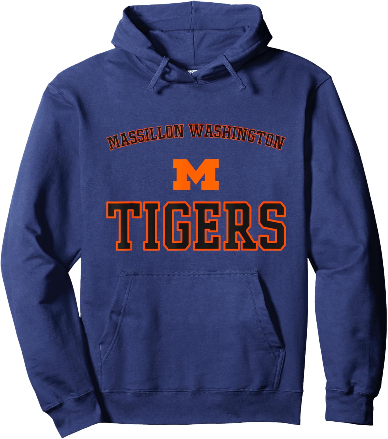 Massillon Tigers Logo Varsity HS Hoodie - Hoodie | Navy