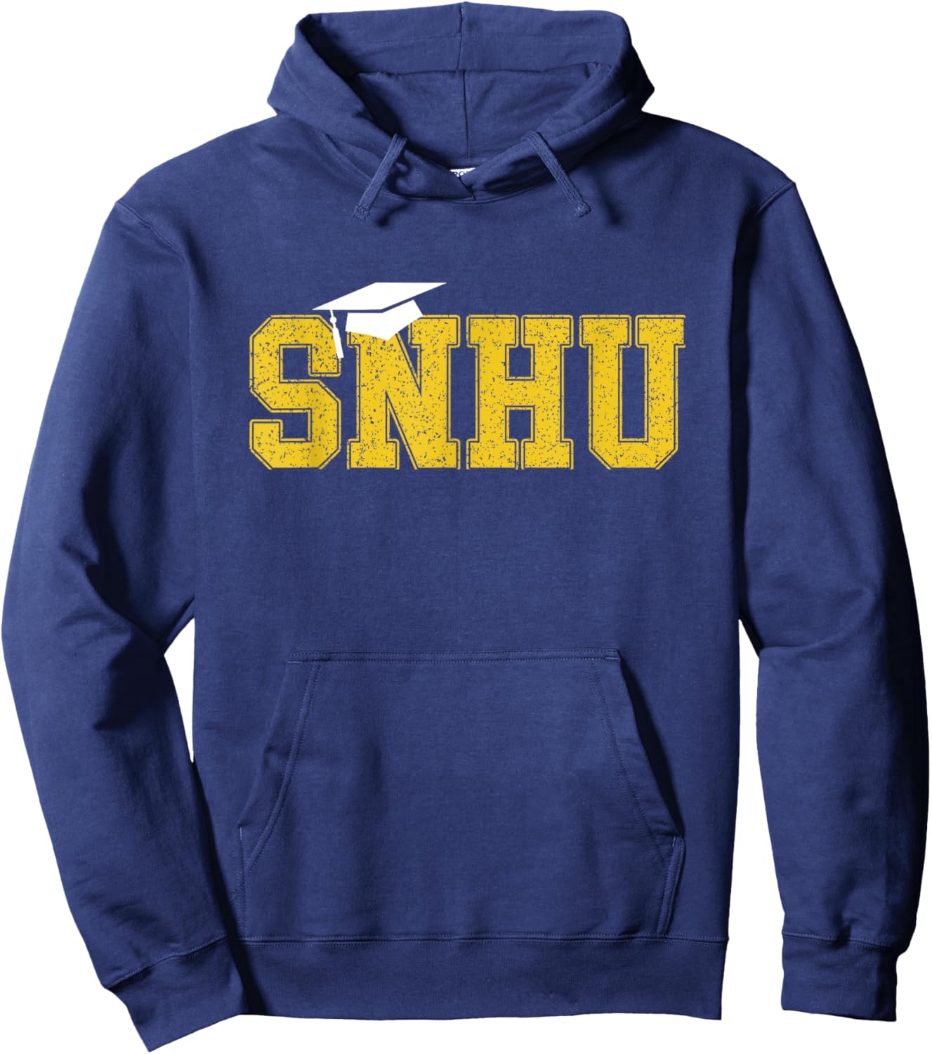 SNHU College Graduation With Hat Vintage Hoodie - Hoodie | Navy