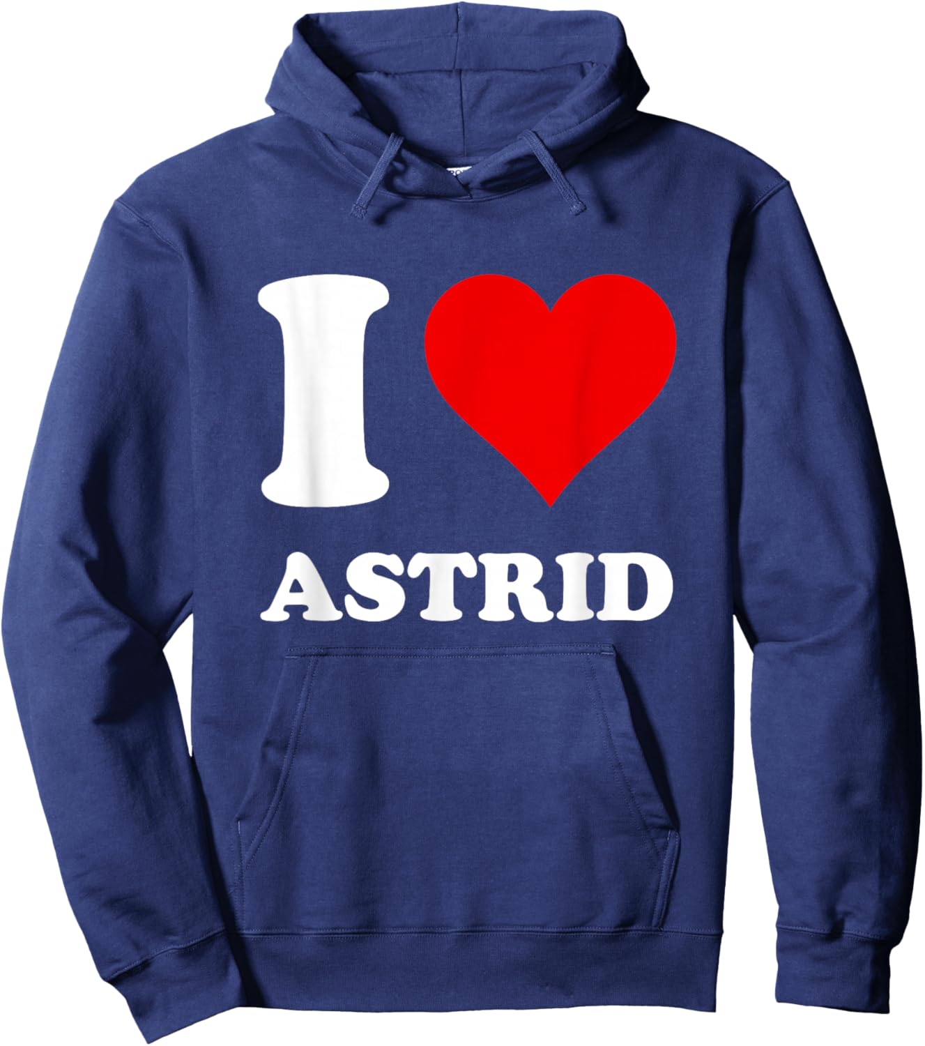 Red Heart I Love Astrid Hoodie - Hoodie | Navy