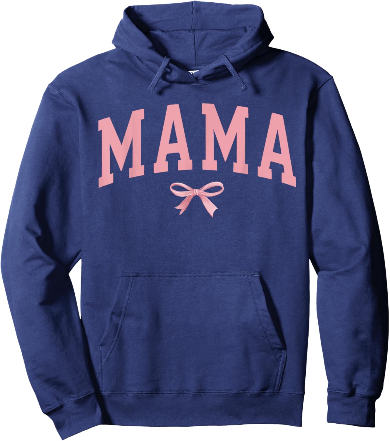 Coquette Bow Mama Shirt Mom Mother's Day Cute Hoodie - Hoodie | Navy