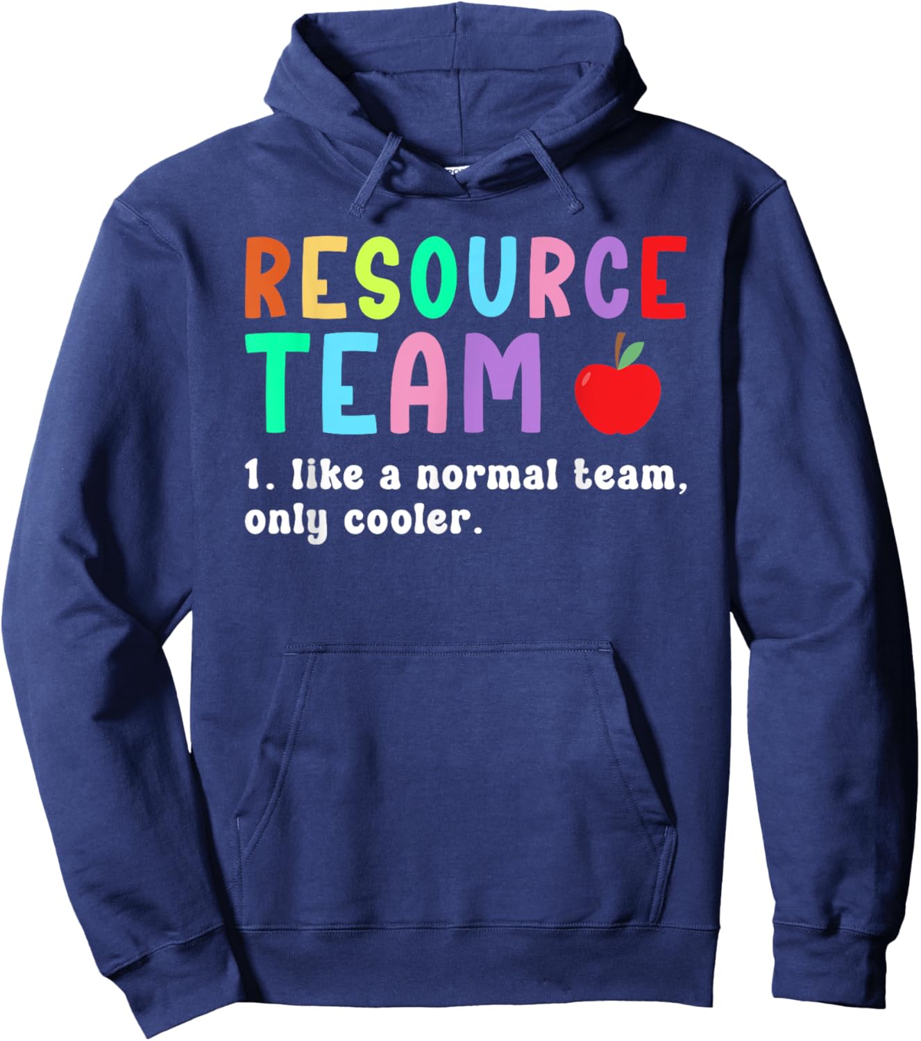 Resource Team Definition Resource Teacher Crew Hoodie - Hoodie | Navy