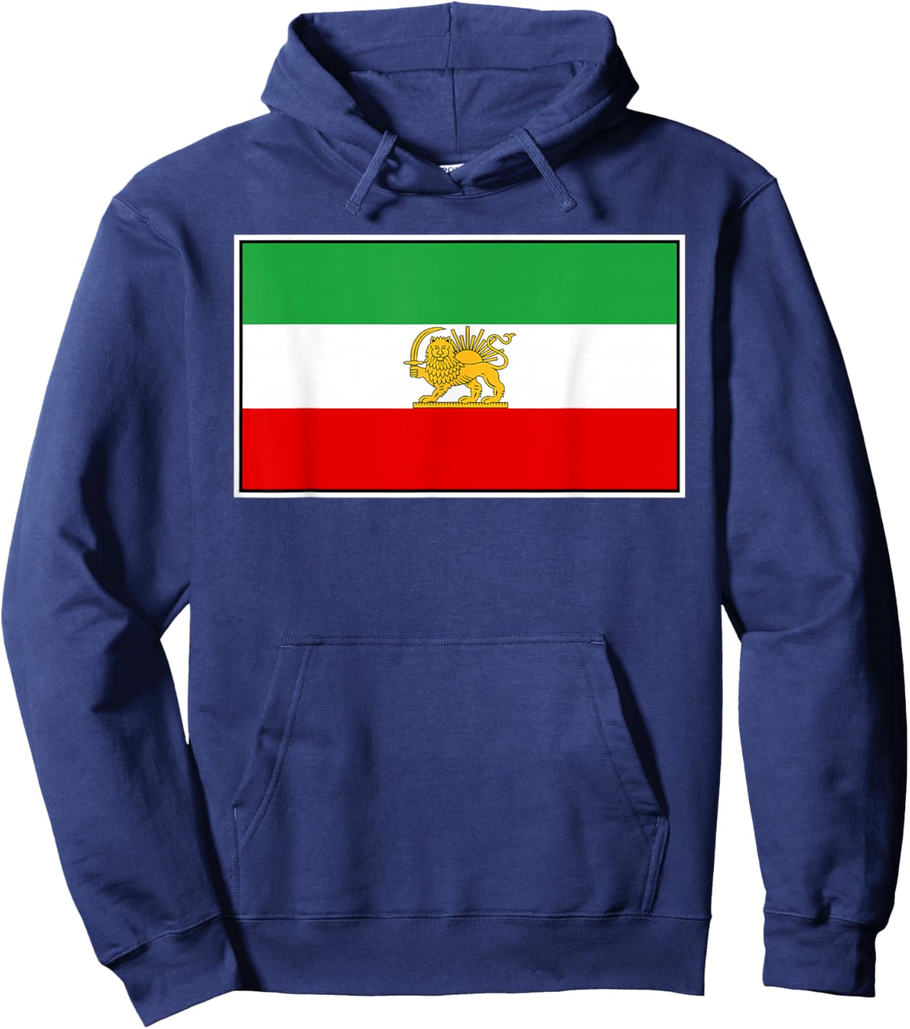 Iran Lion and Sun Flag 1964-1980 Hoodie - Hoodie | Navy