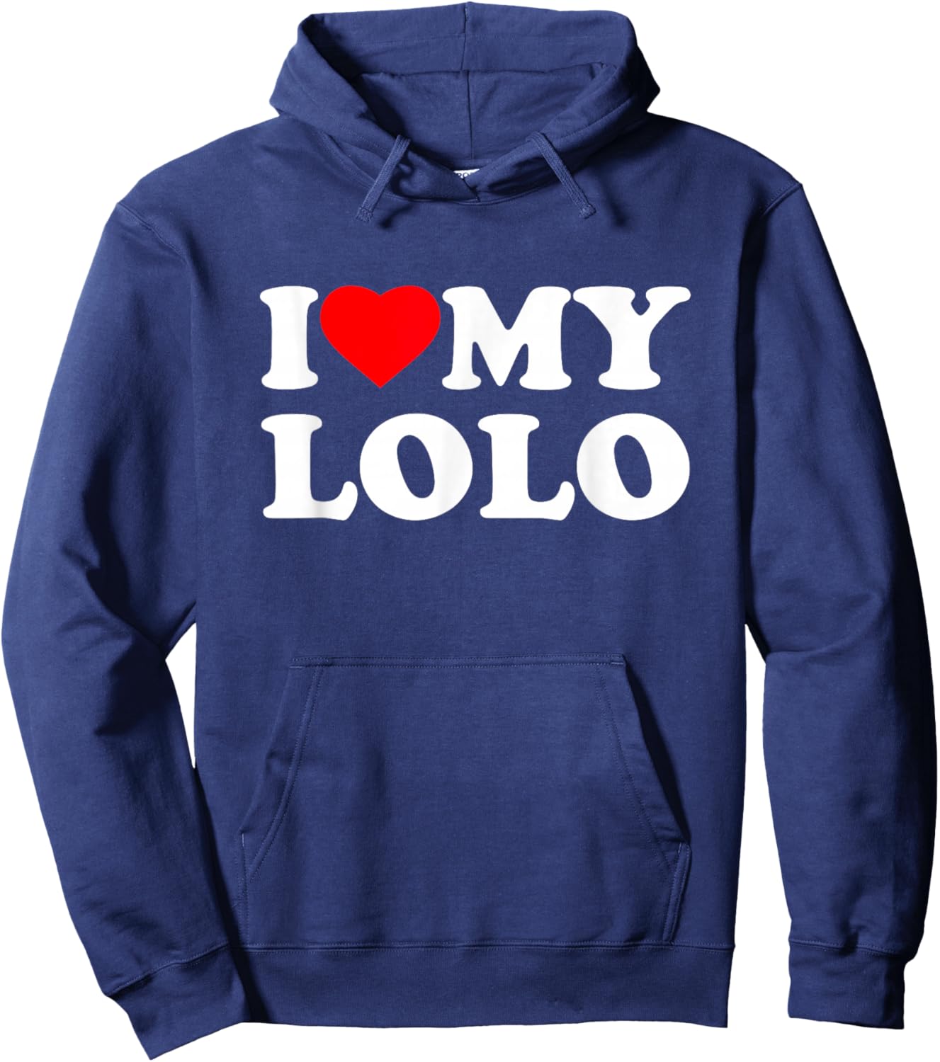 I Love My Lolo Heart Family Grandpa Hoodie - Hoodie | Navy