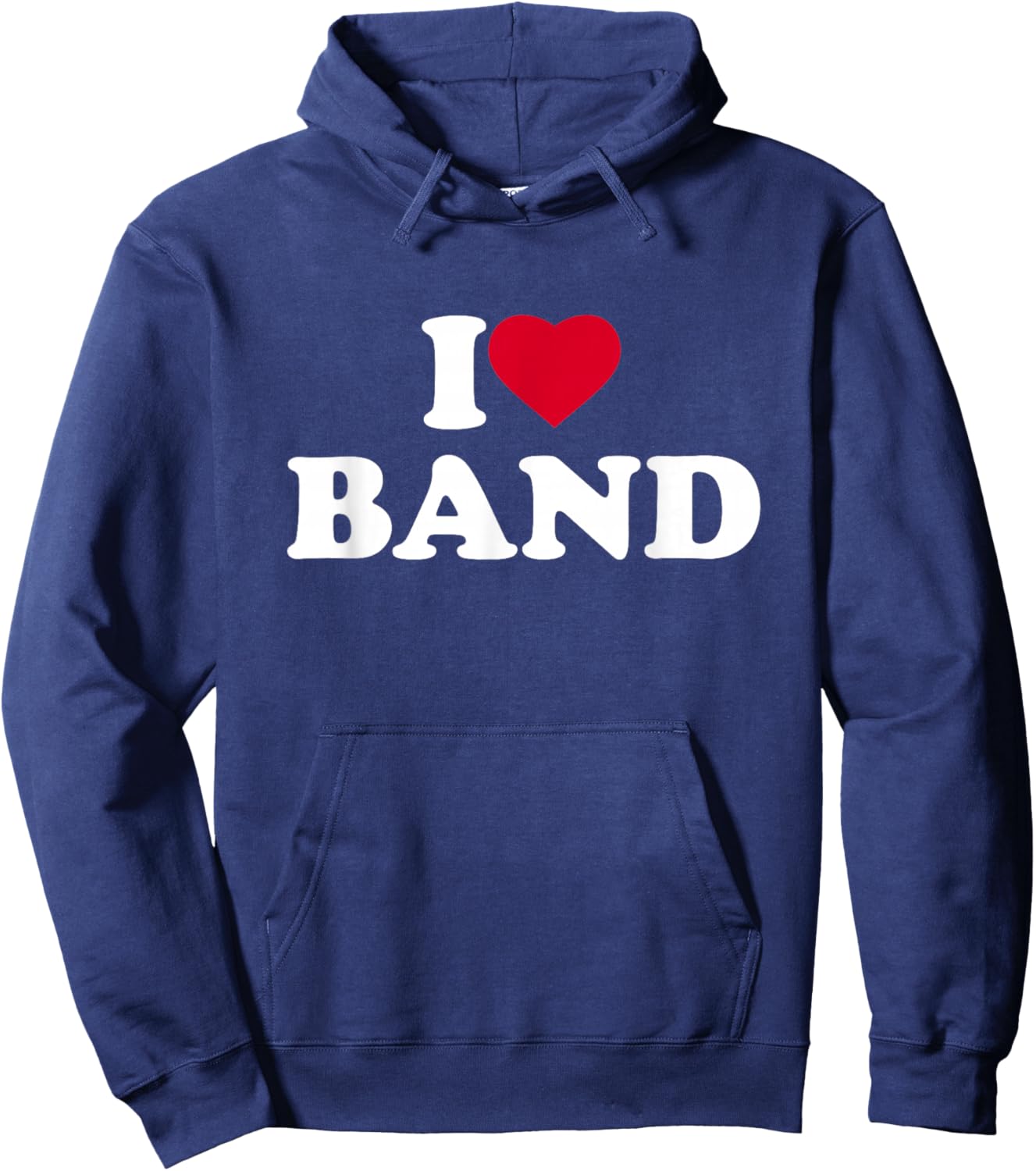 I Love Band I Heart Band Lover Hoodie - Hoodie | Navy