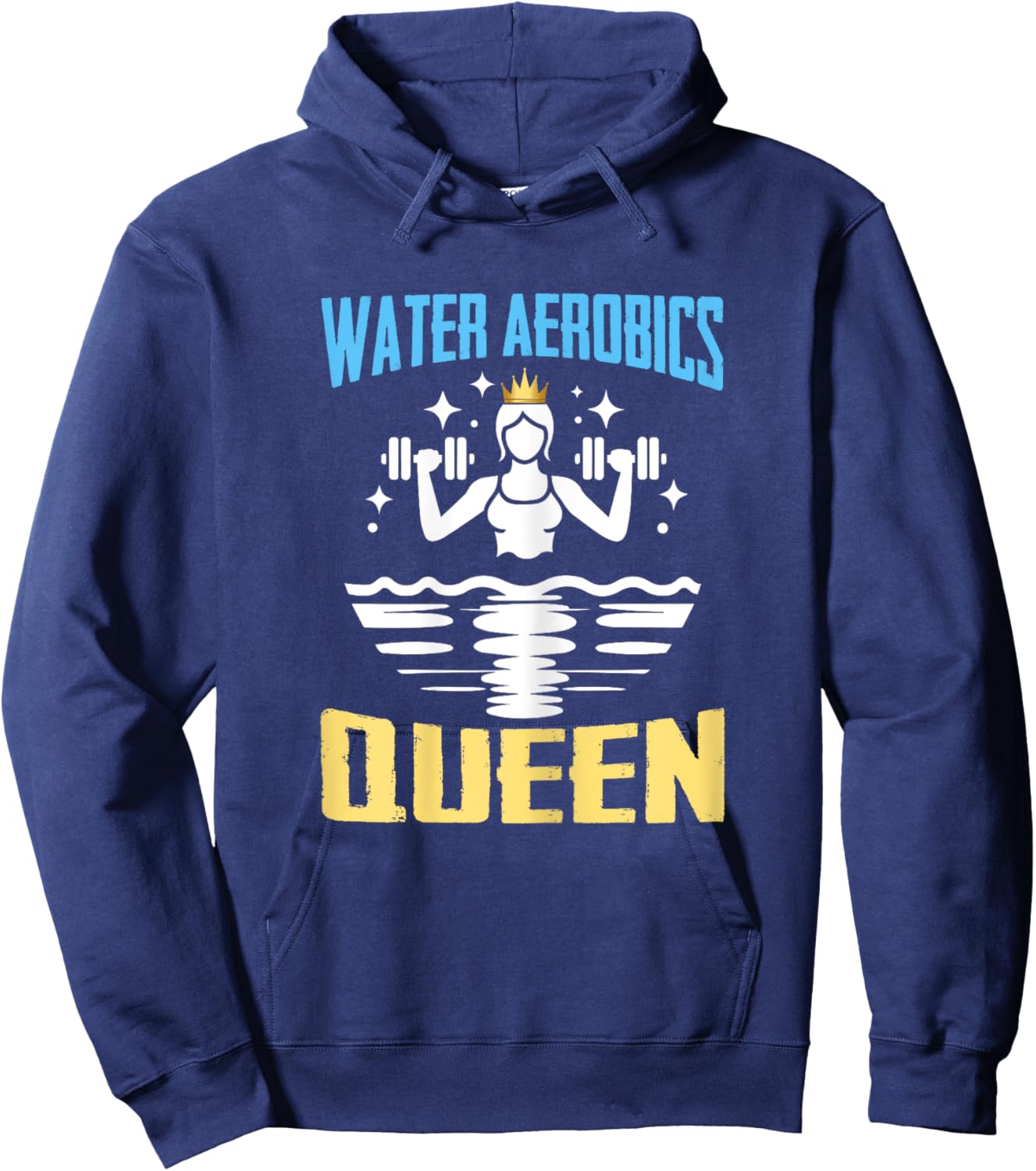 Water Aerobics Queen Shirt Aquatic Fitness Hoodie - Hoodie | Navy