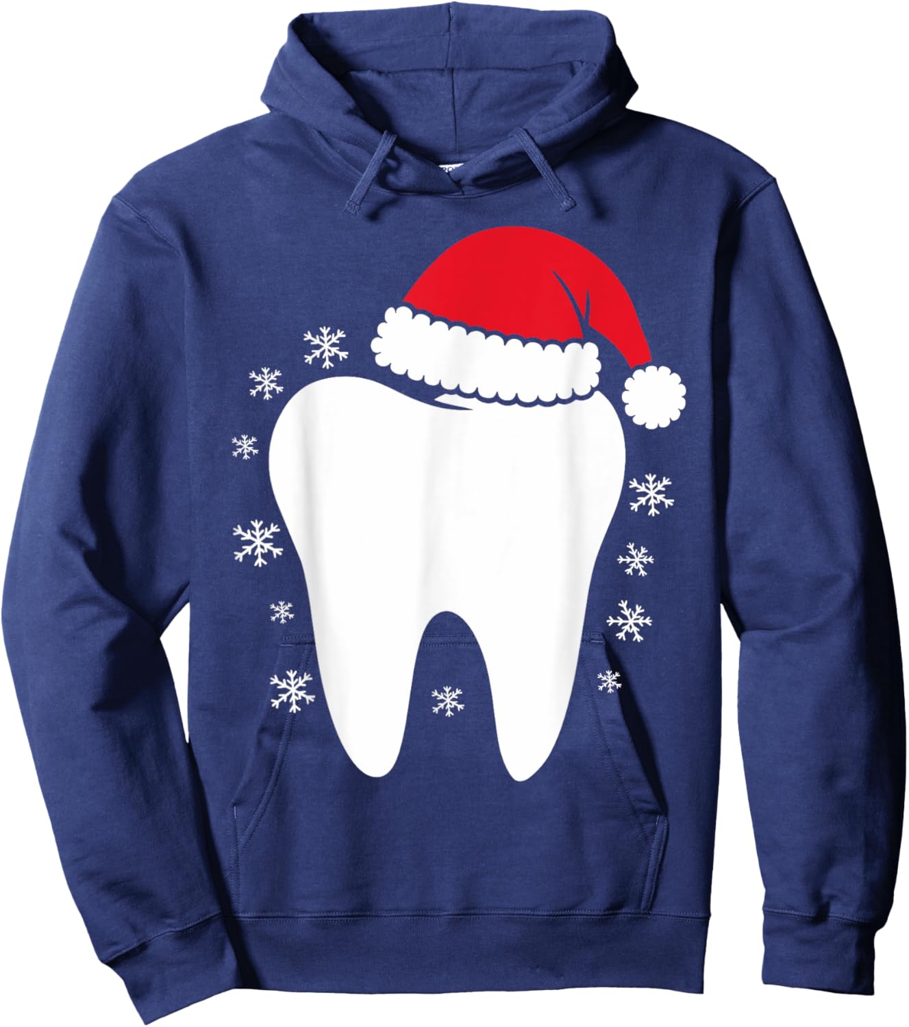 Funny Dental Assistant Christmas Tooth Dentist Hoodie - Hoodie | Navy