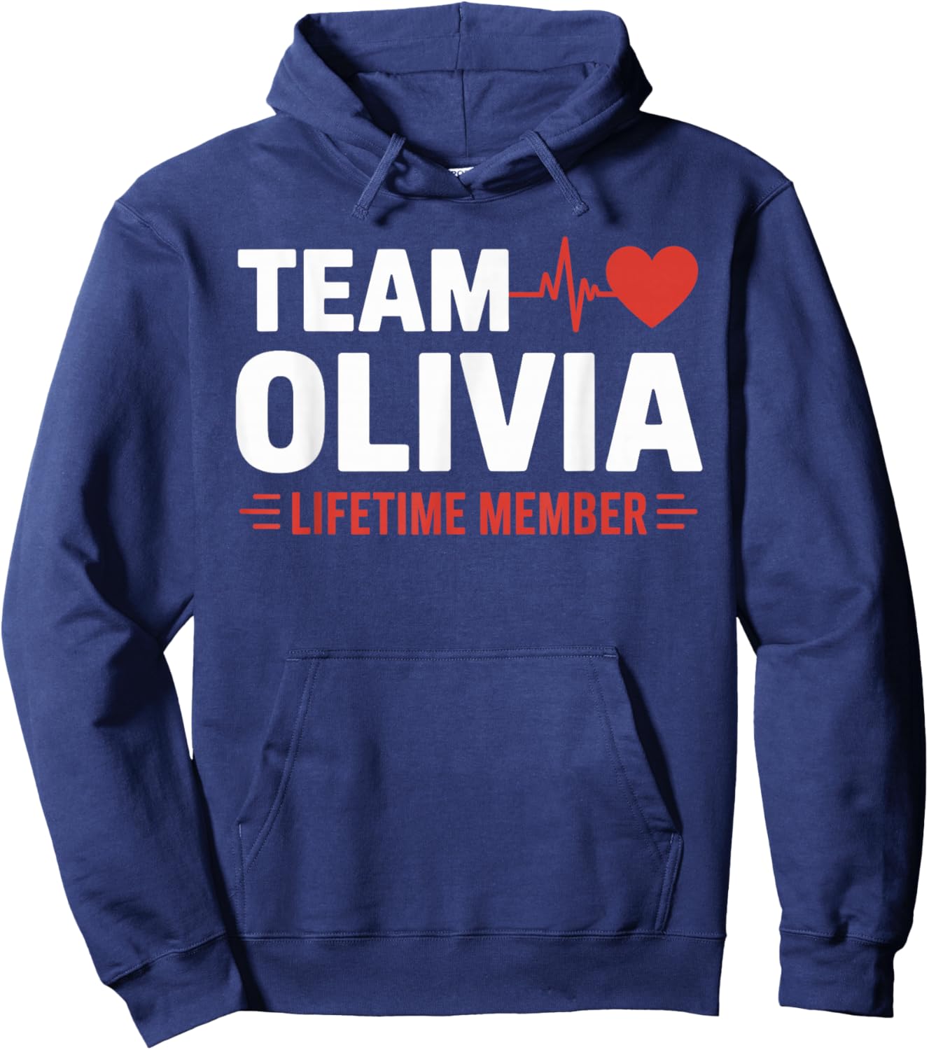 Team Olivia Lifetime Member Name Hoodie - Hoodie | Navy